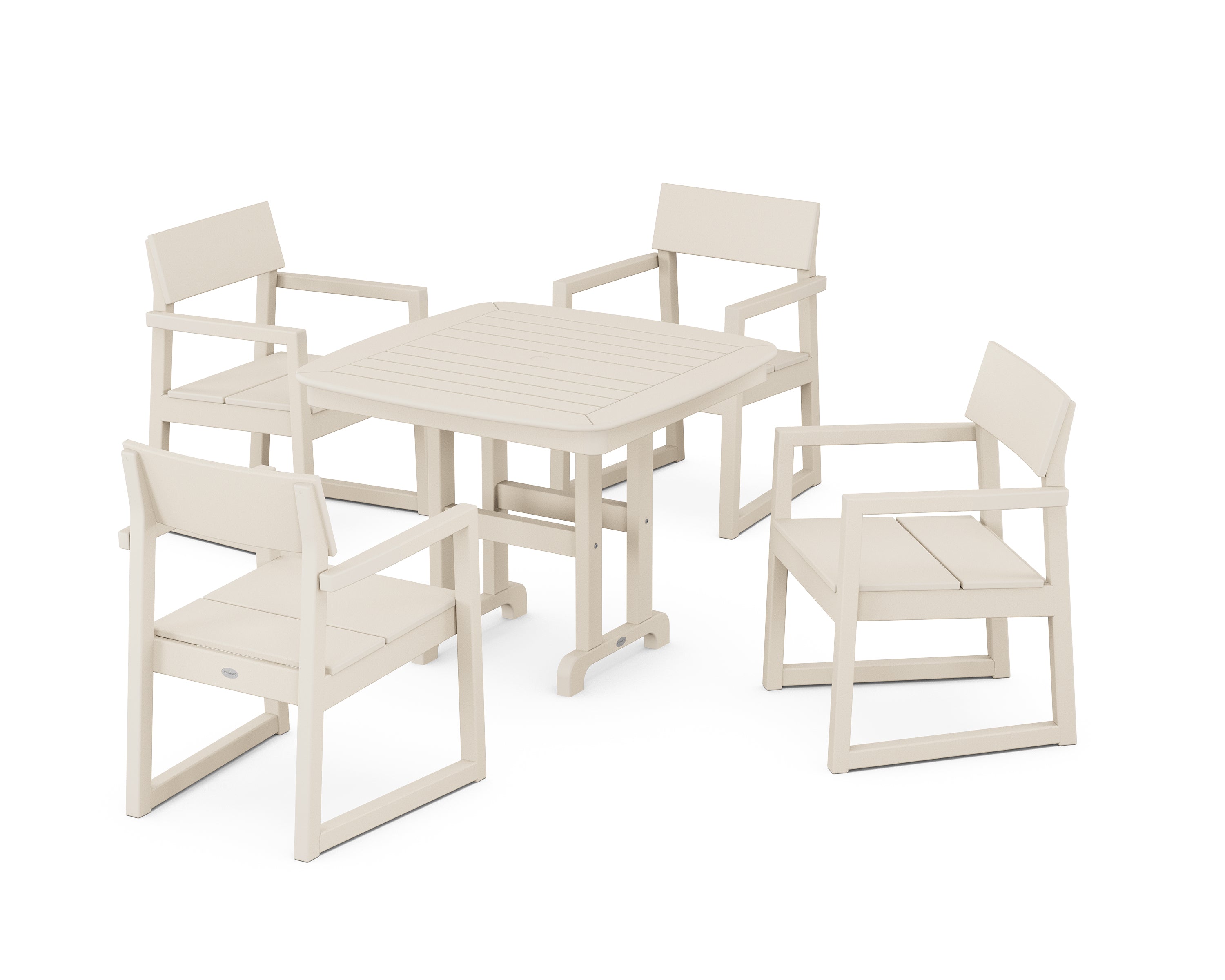 POLYWOOD® EDGE 5-Piece Dining Set in Sand
