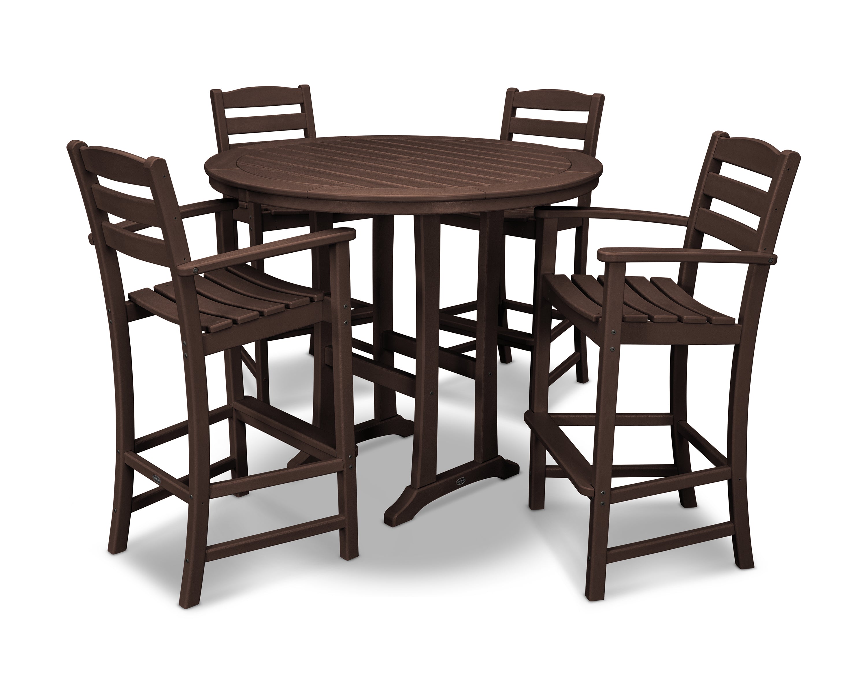 POLYWOOD® La Casa Café 5-Piece Bar Dining Set in Mahogany