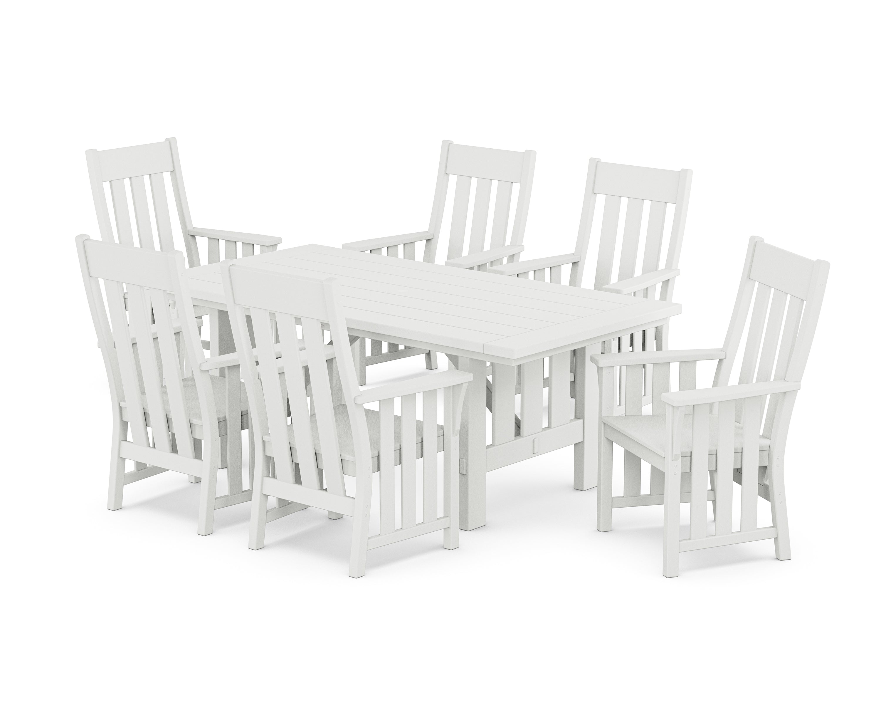 Martha Stewart by POLYWOOD® Acadia Arm Chair 7-Piece Dining Set in White