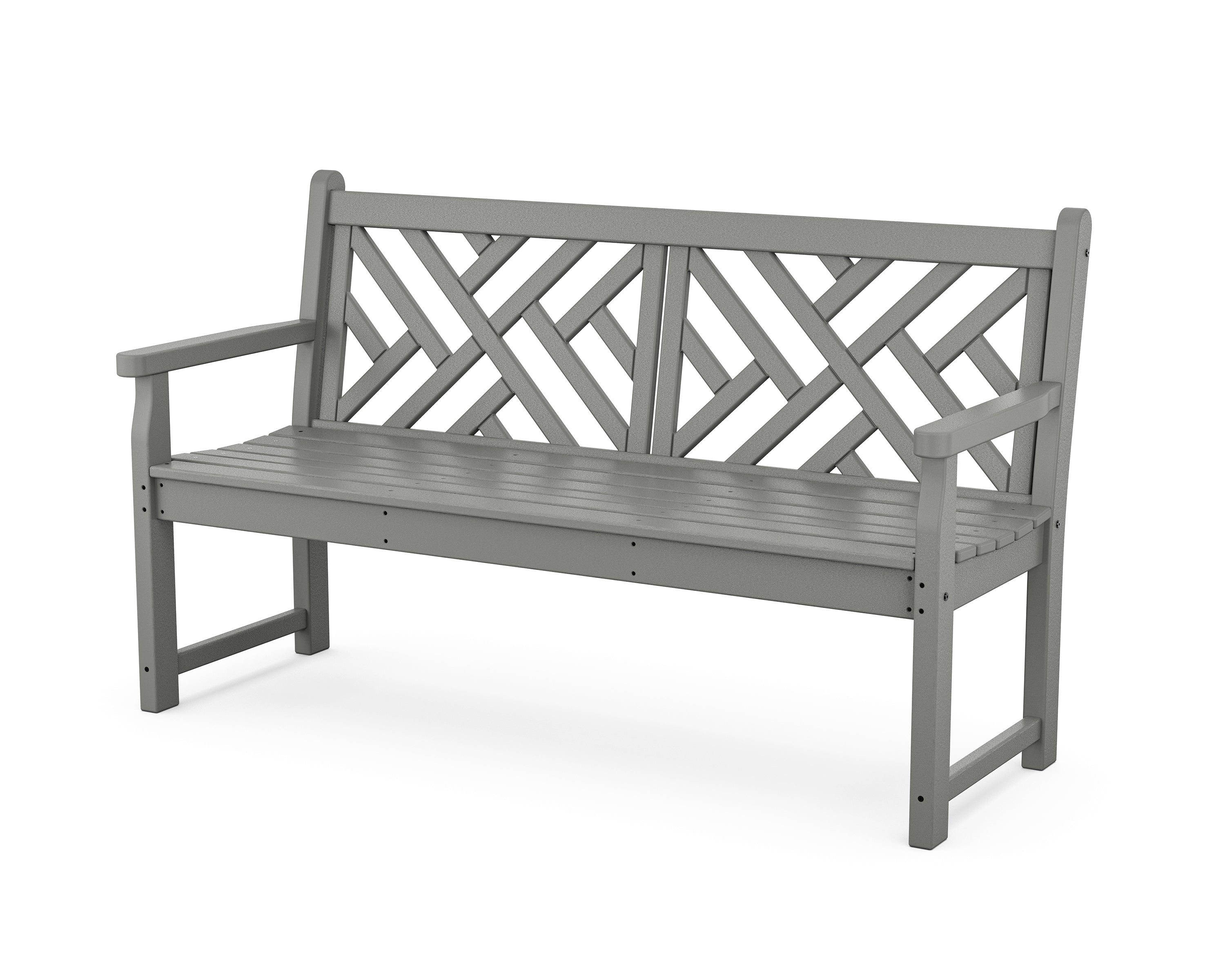 POLYWOOD® Chippendale 60” Bench in Slate Grey