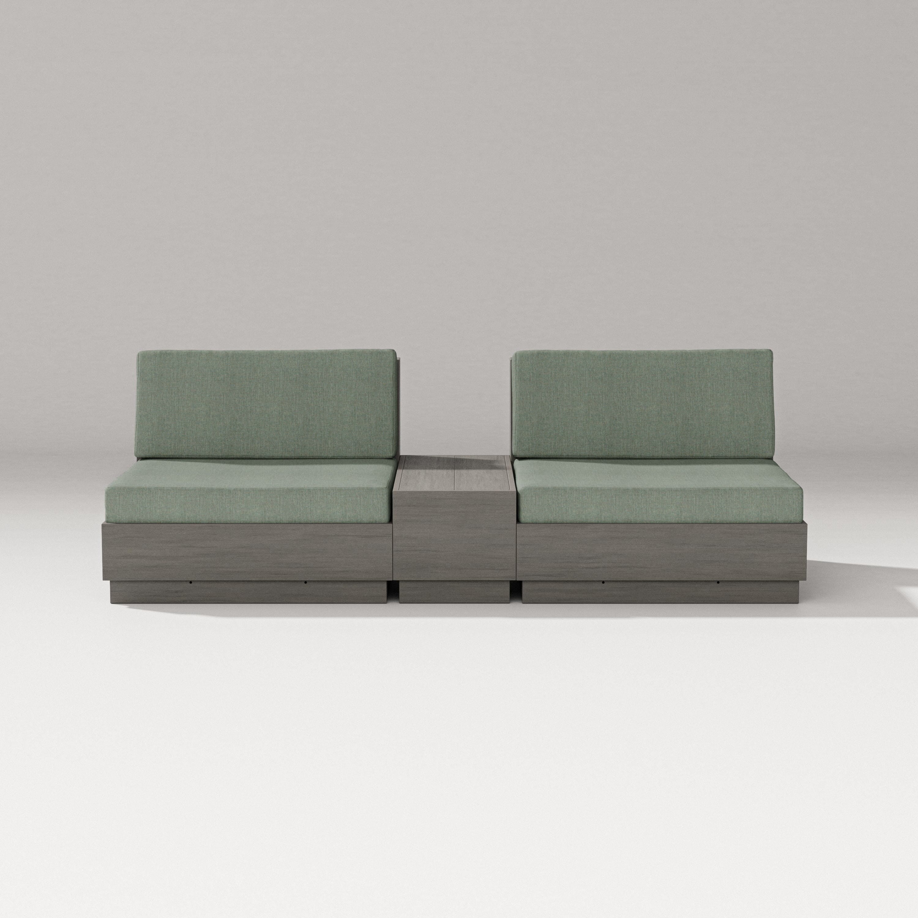PW Designer Series Elevate Lounge Chair Set in Driftwood / Cast Sage