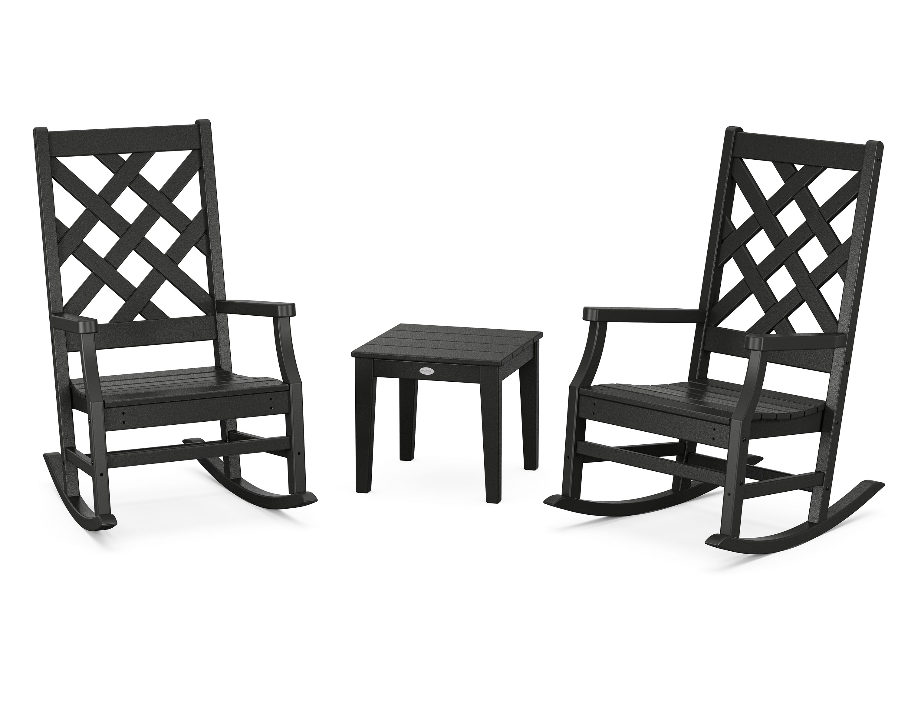 Country Living Wovendale 3-Piece Rocking Chair Set in Black