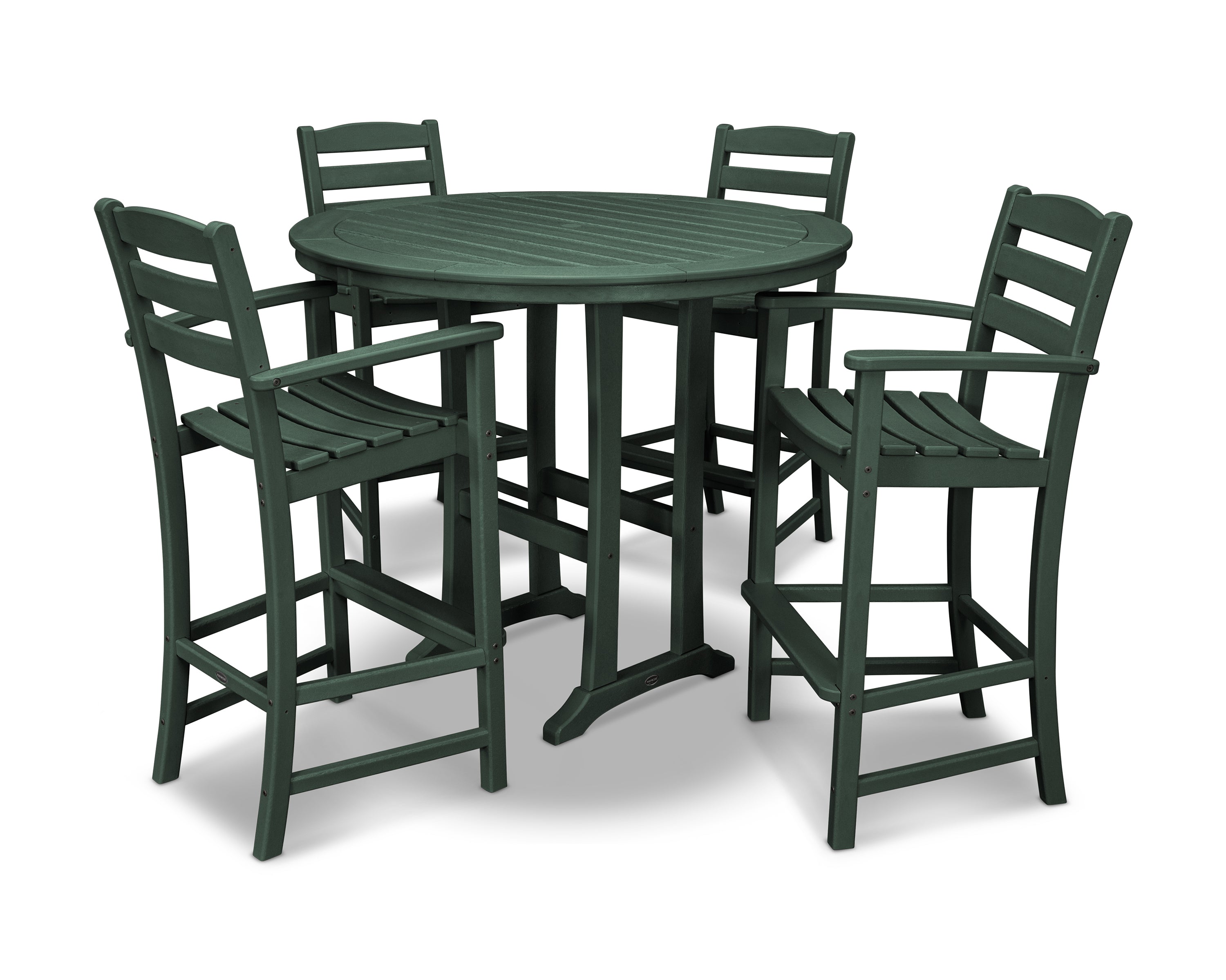 POLYWOOD® La Casa Café 5-Piece Bar Dining Set in Green