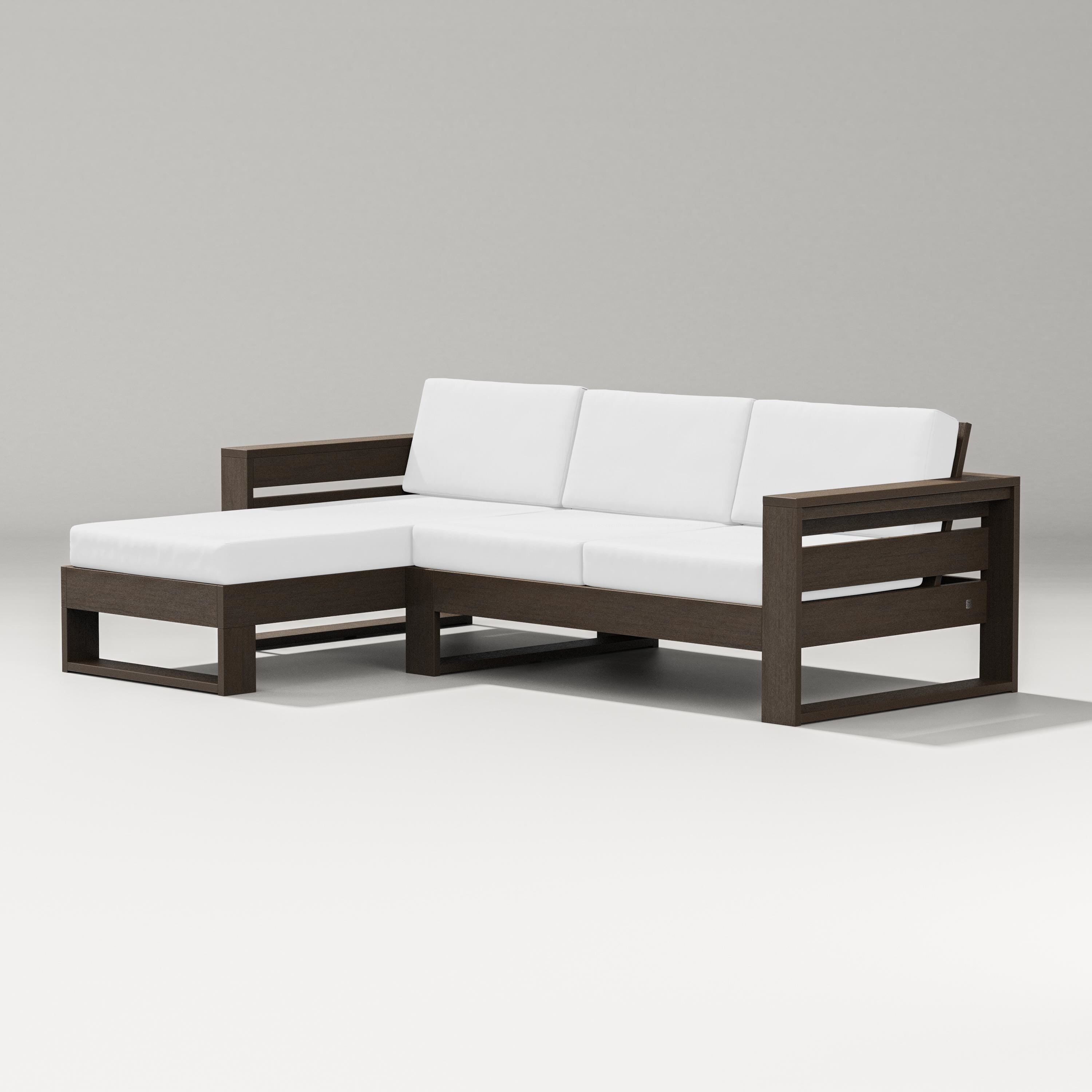 PW Designer Series Latitude Left Chaise Sectional in Kona / Natural