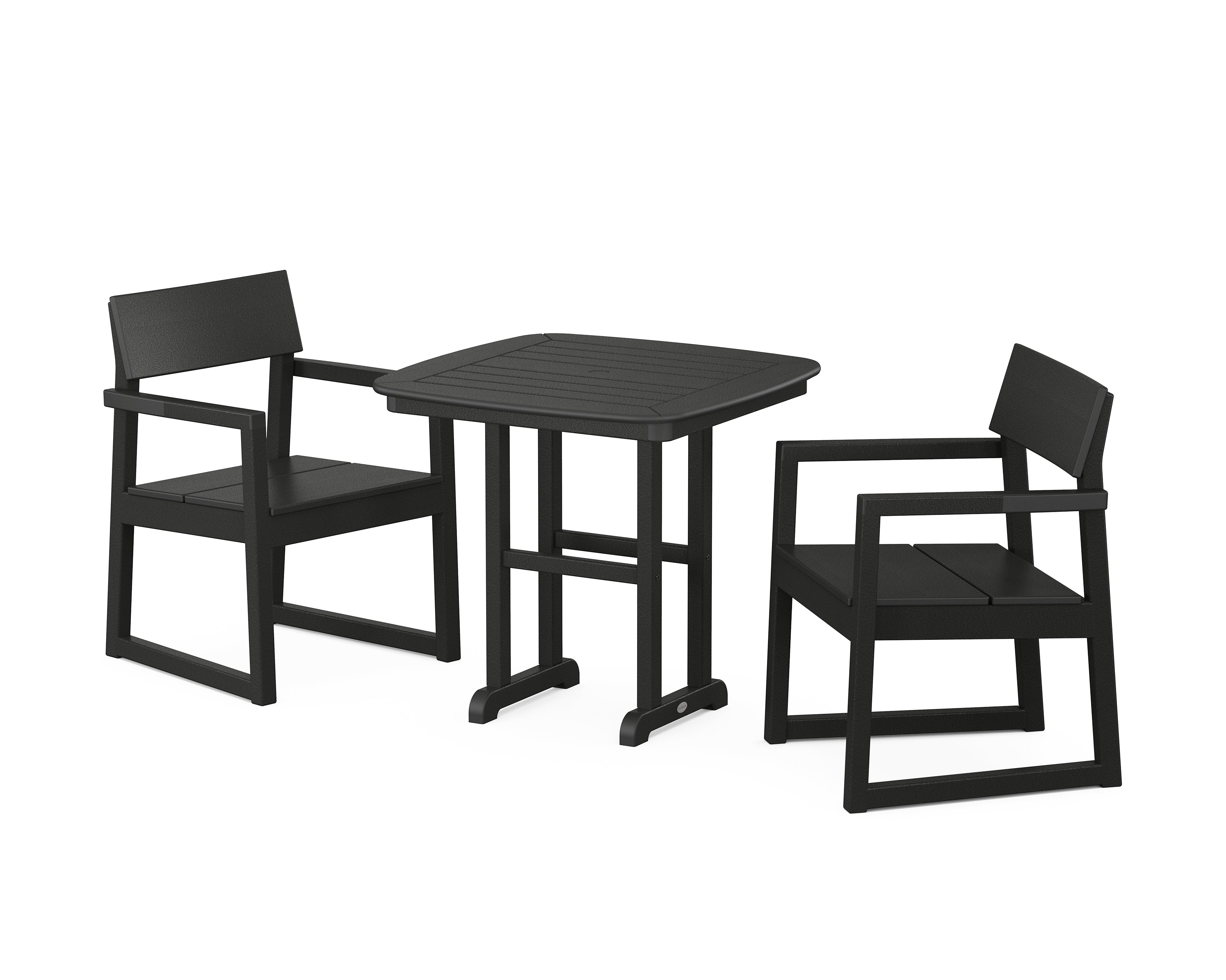 POLYWOOD® EDGE 3-Piece Dining Set in Black