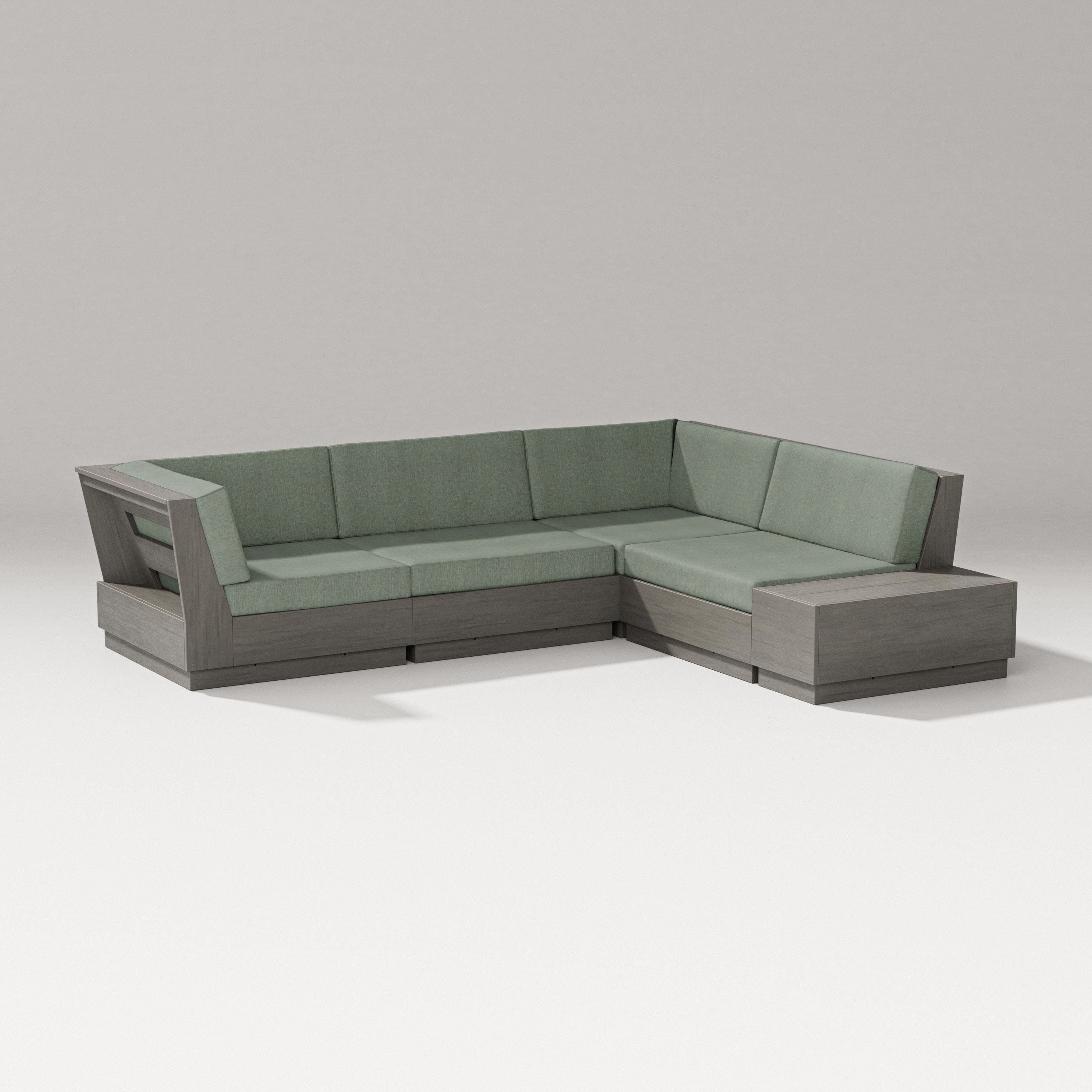 PW Designer Series Elevate Corner Sectional in Driftwood / Cast Sage