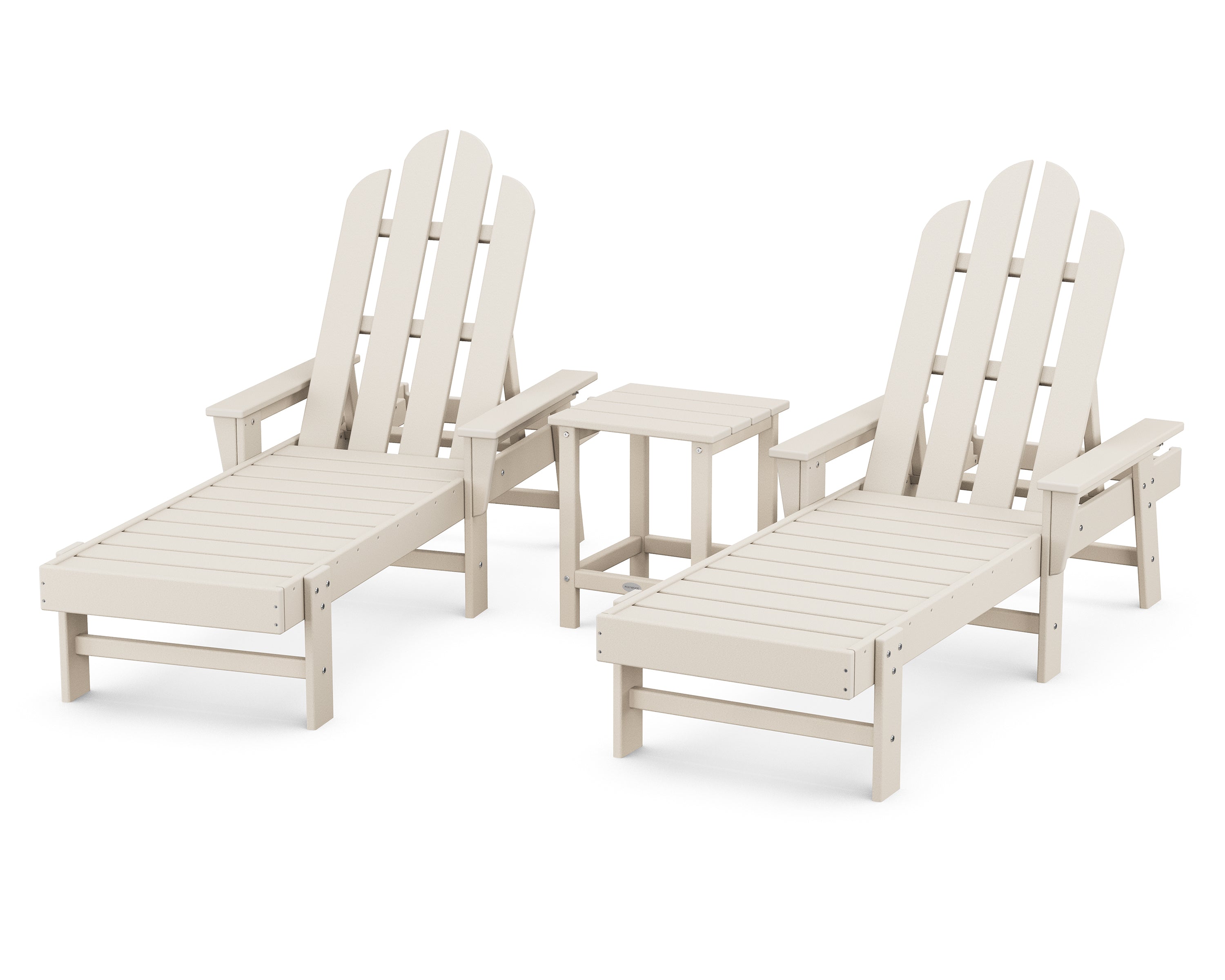 POLYWOOD Long Island Chaise 3-Piece Set in Sand