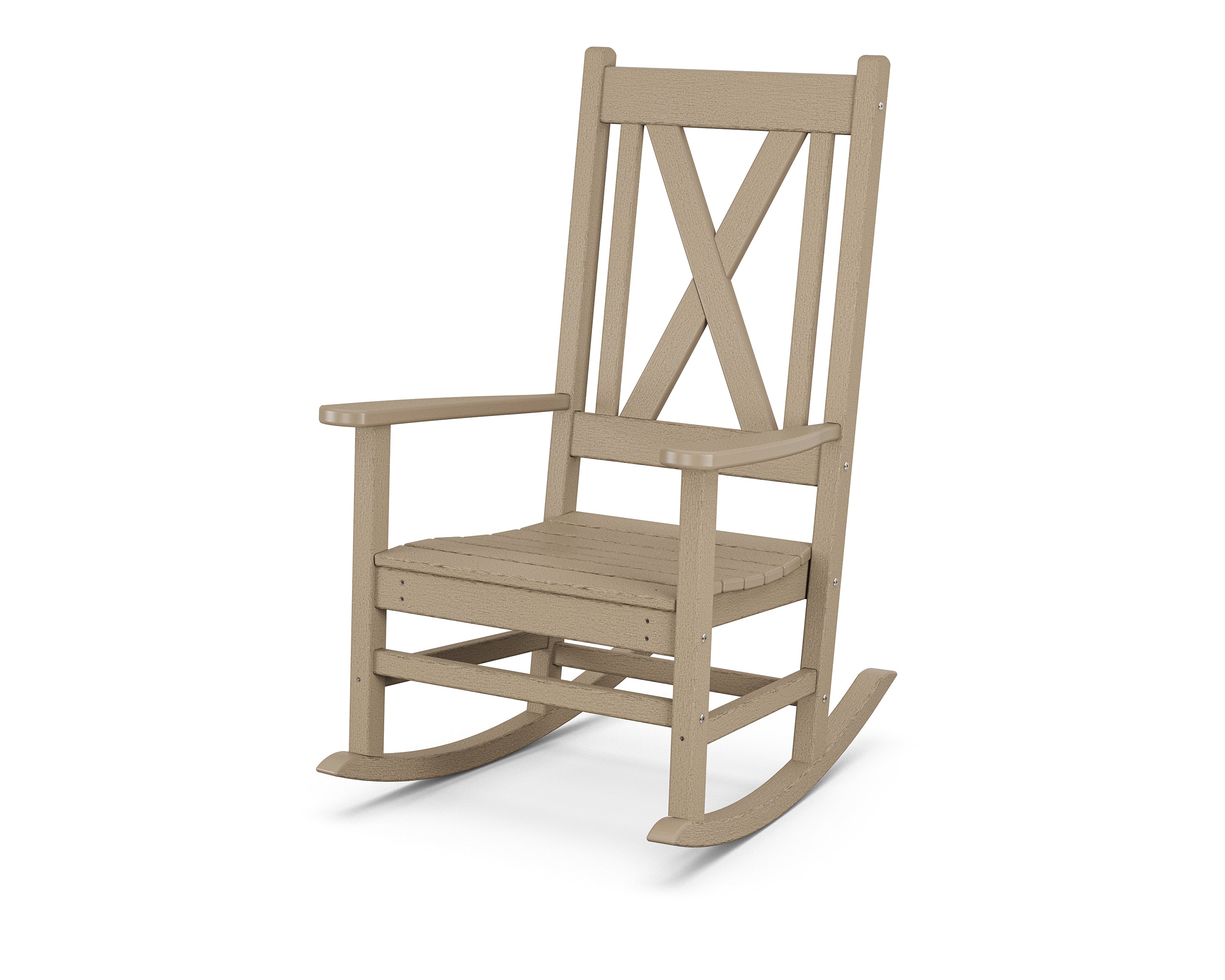 POLYWOOD® Braxton Porch Rocking Chair in Vintage Sahara