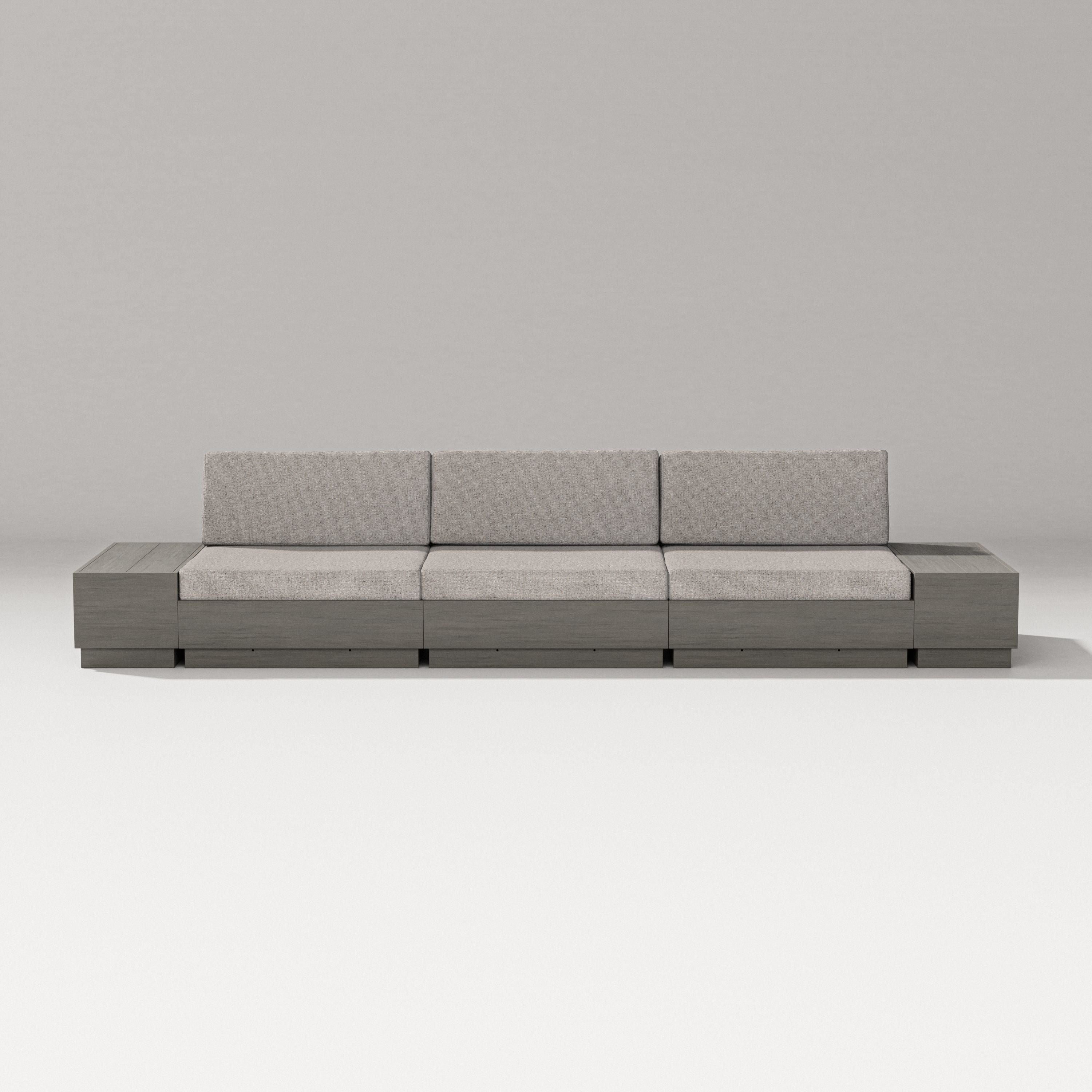 PW Designer Series Elevate Straight Sectional in Driftwood / Weathered Tweed