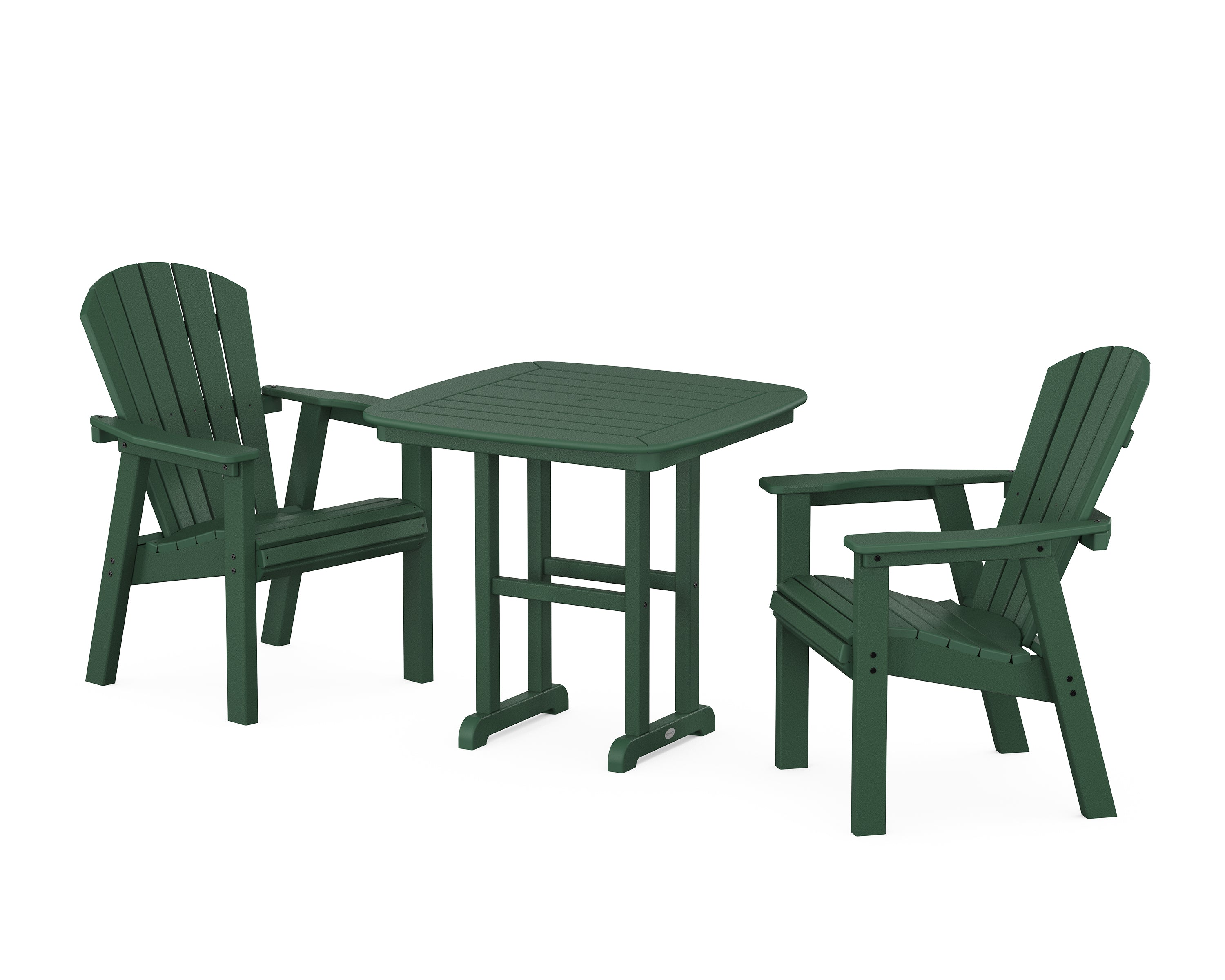 POLYWOOD® Seashell 3-Piece Dining Set in Green