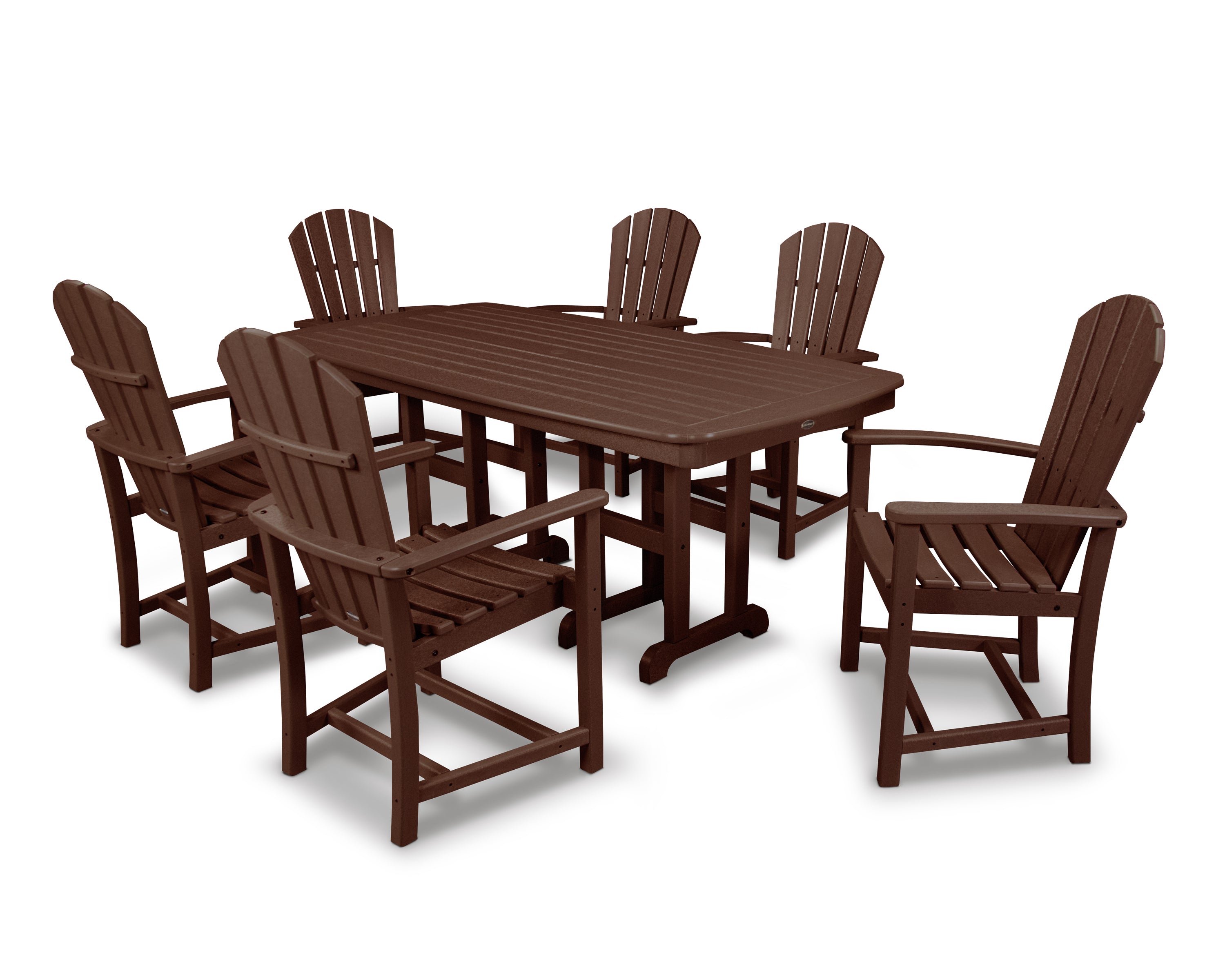 POLYWOOD® Palm Coast 7-Piece Dining Set in Mahogany