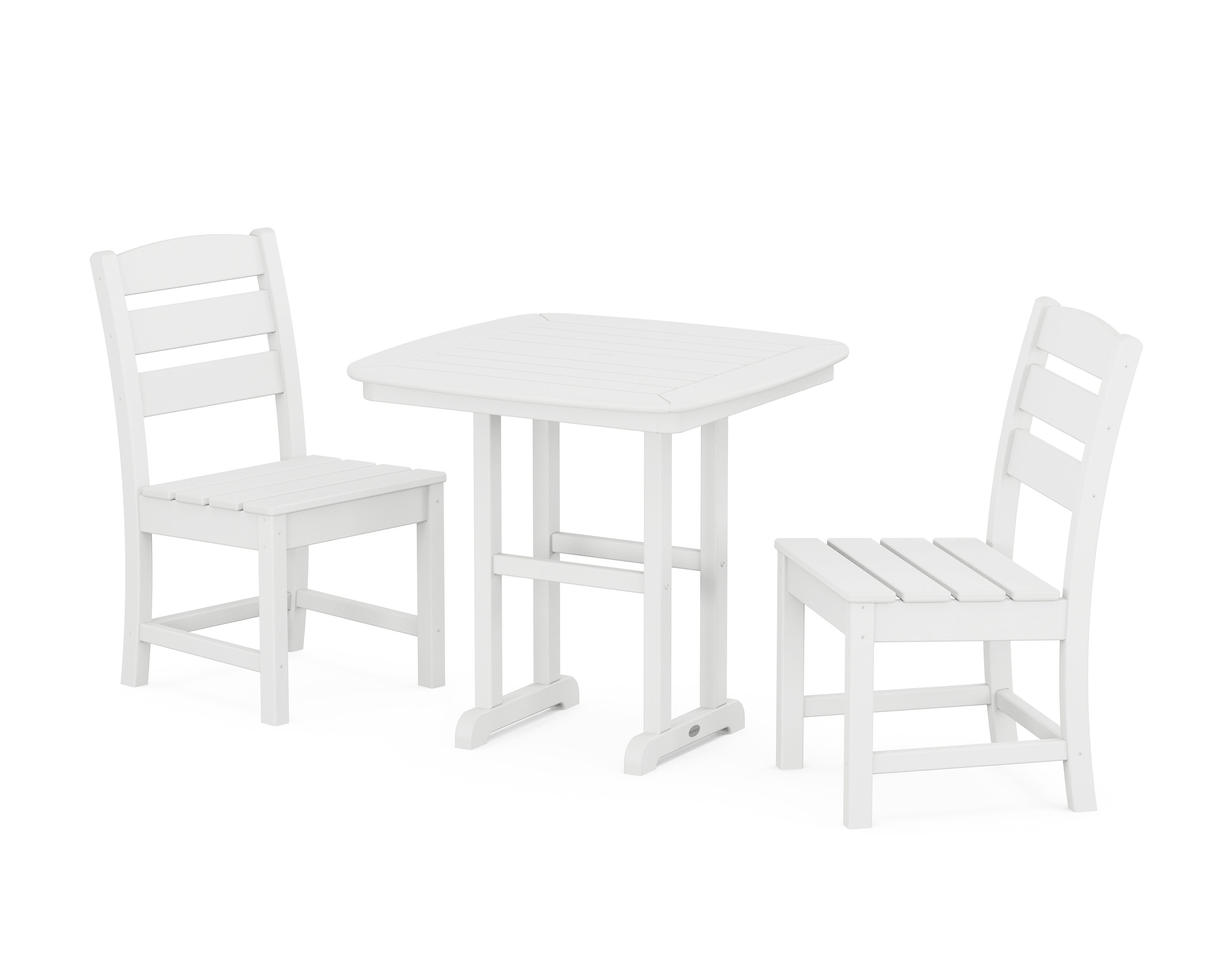 POLYWOOD® Lakeside Side Chair 3-Piece Dining Set in White