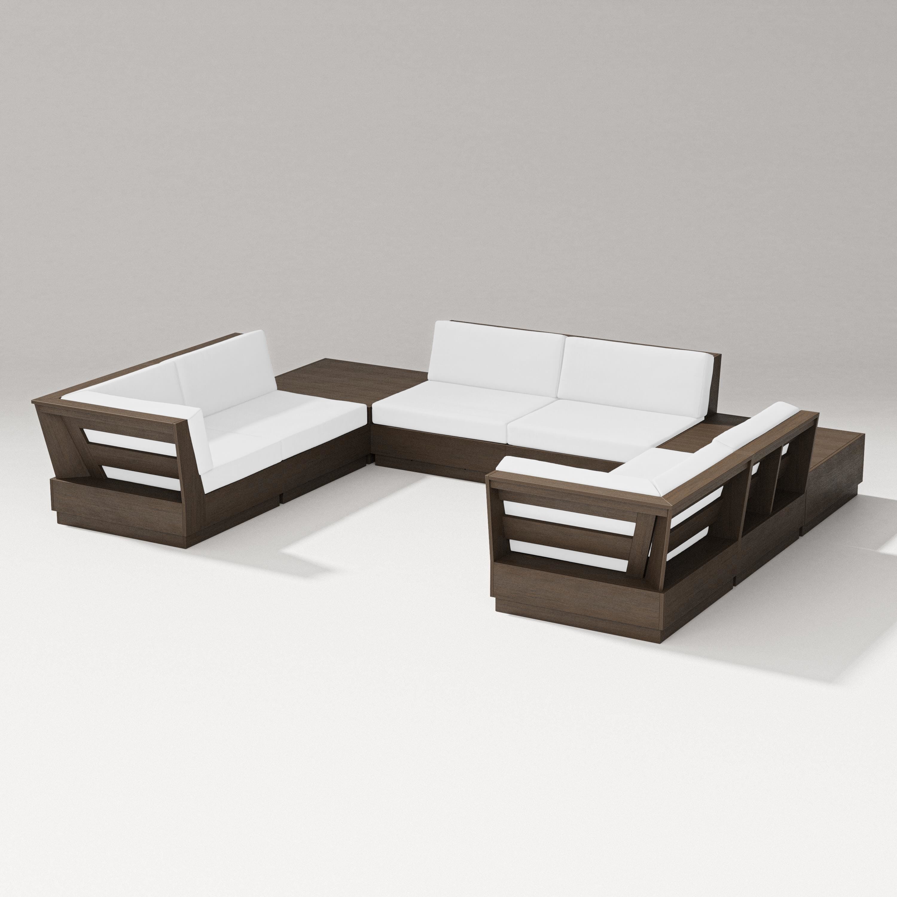 PW Designer Series Elevate 8-Piece U-Shaped Sectional in Kona / Natural