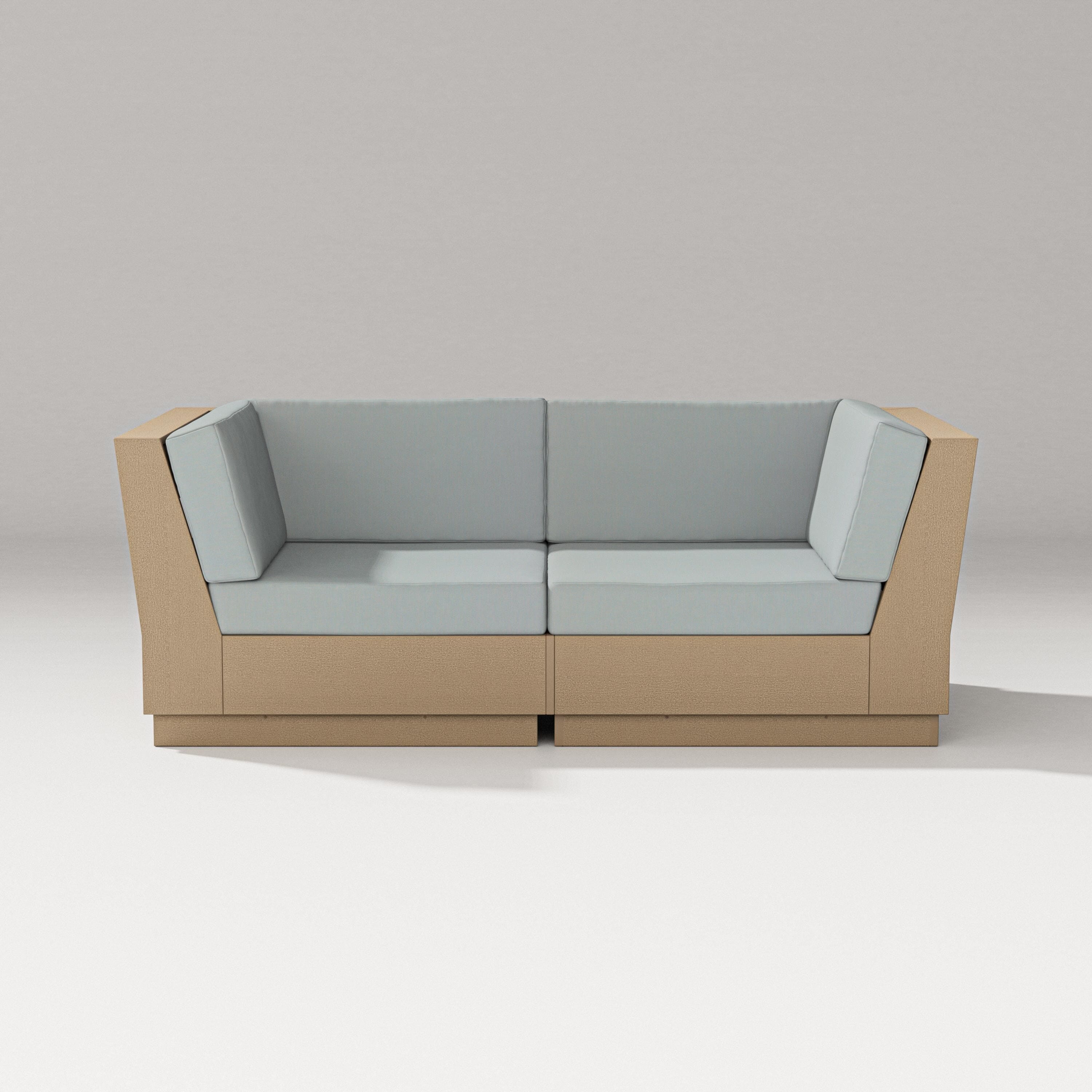 PW Designer Series Elevate Loveseat Sectional in Vintage Sahara / Spa