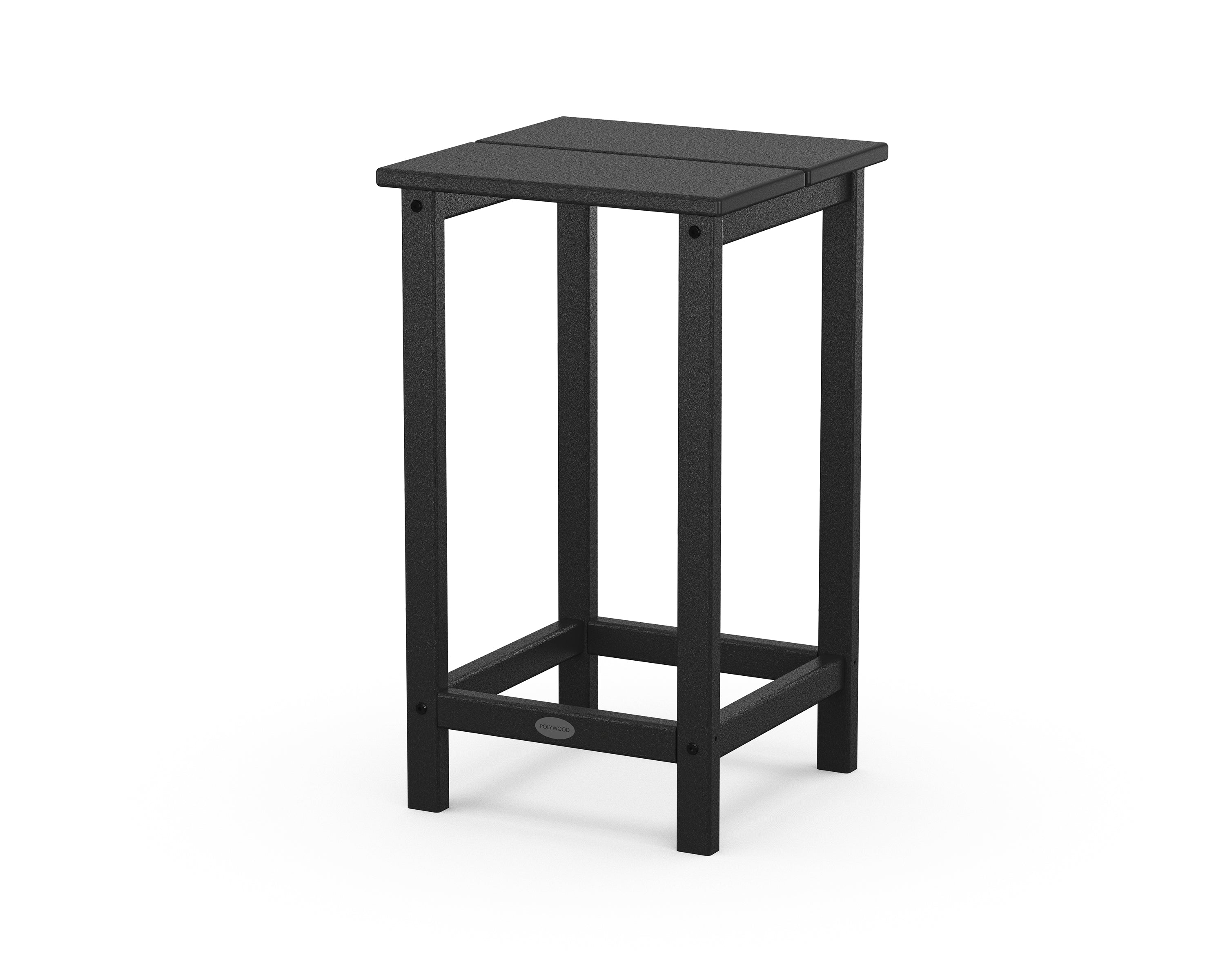 POLYWOOD Studio Square Counter Side Table in Black