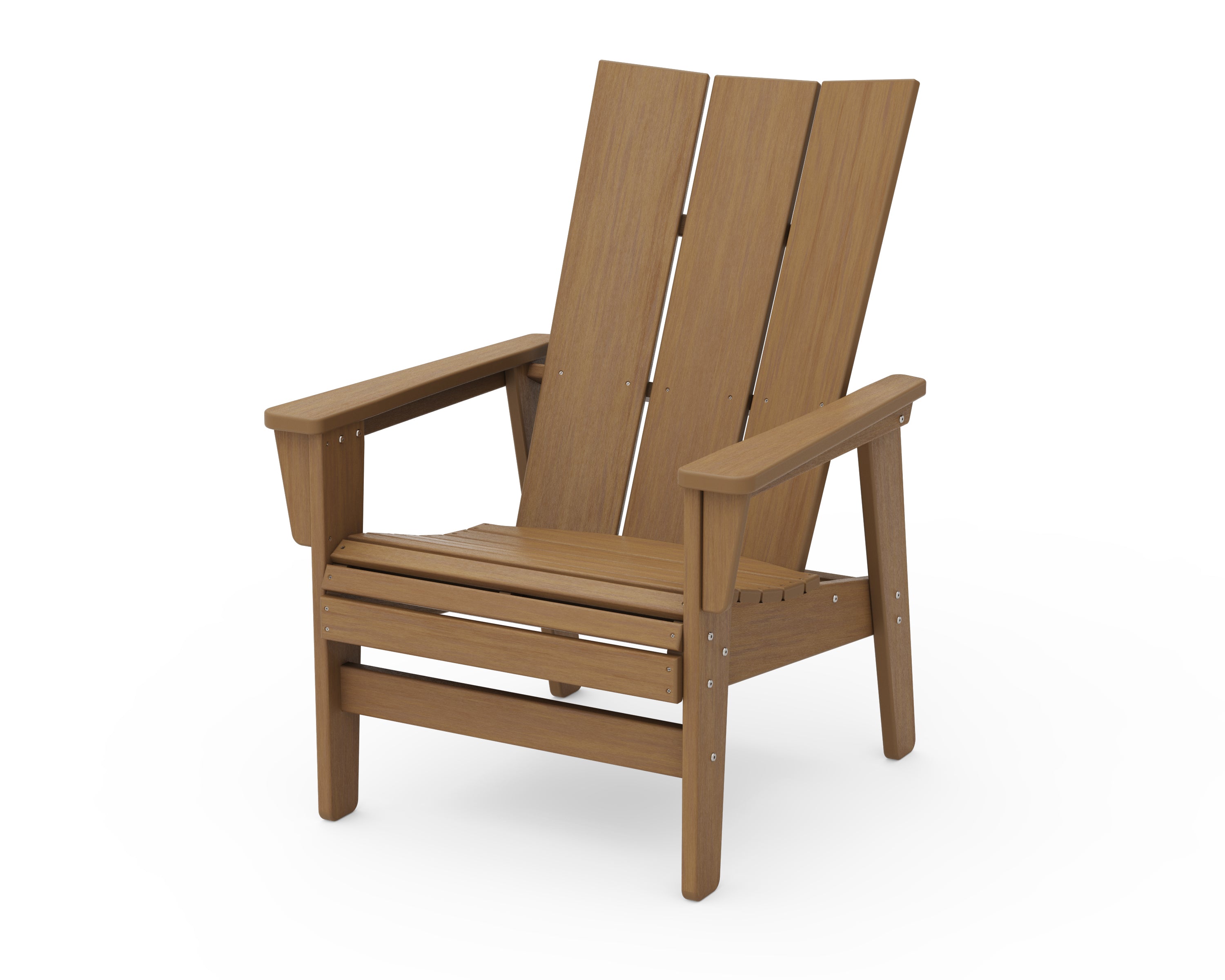 POLYWOOD Modern Grand Upright Adirondack Chair in Natural