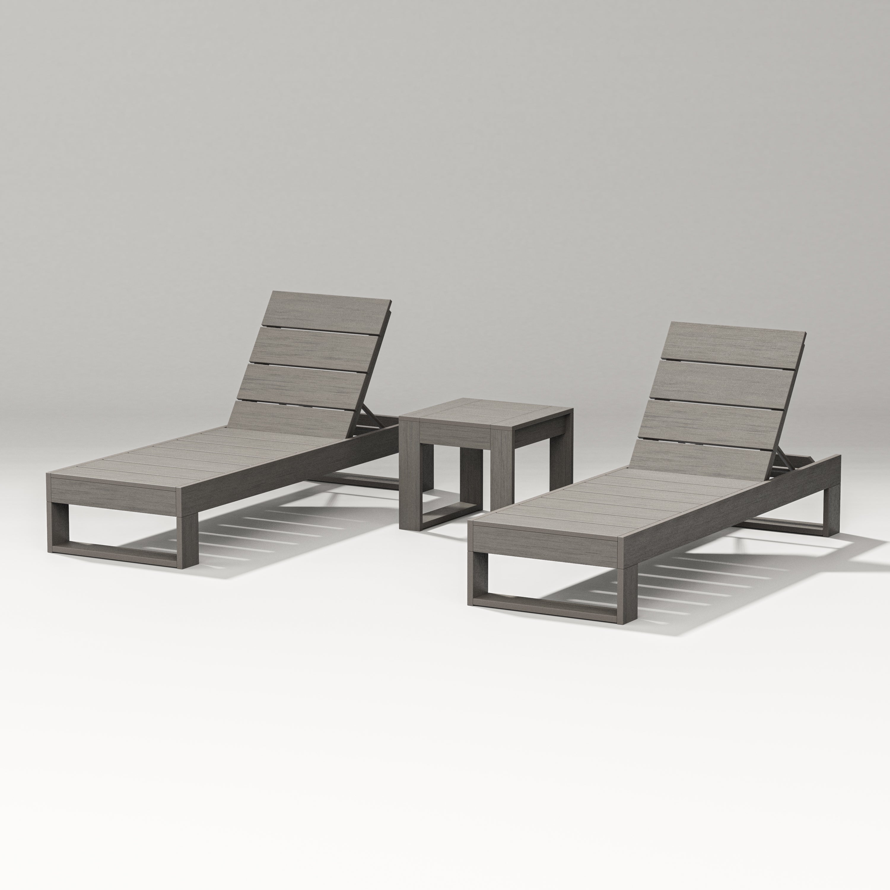 PW Designer Series Latitude 3-Piece Lounge Chaise Set in Driftwood
