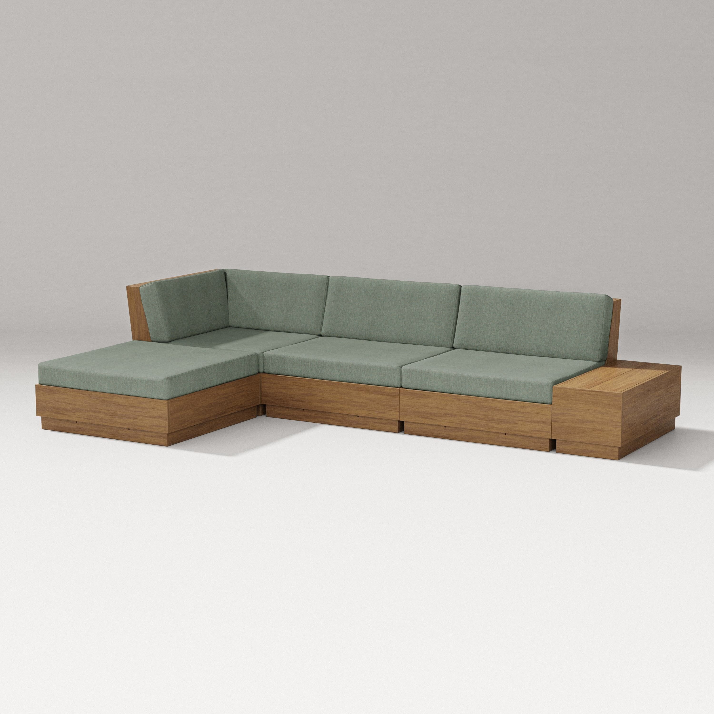 PW Designer Series Elevate Chaise Sectional in Natural / Cast Sage