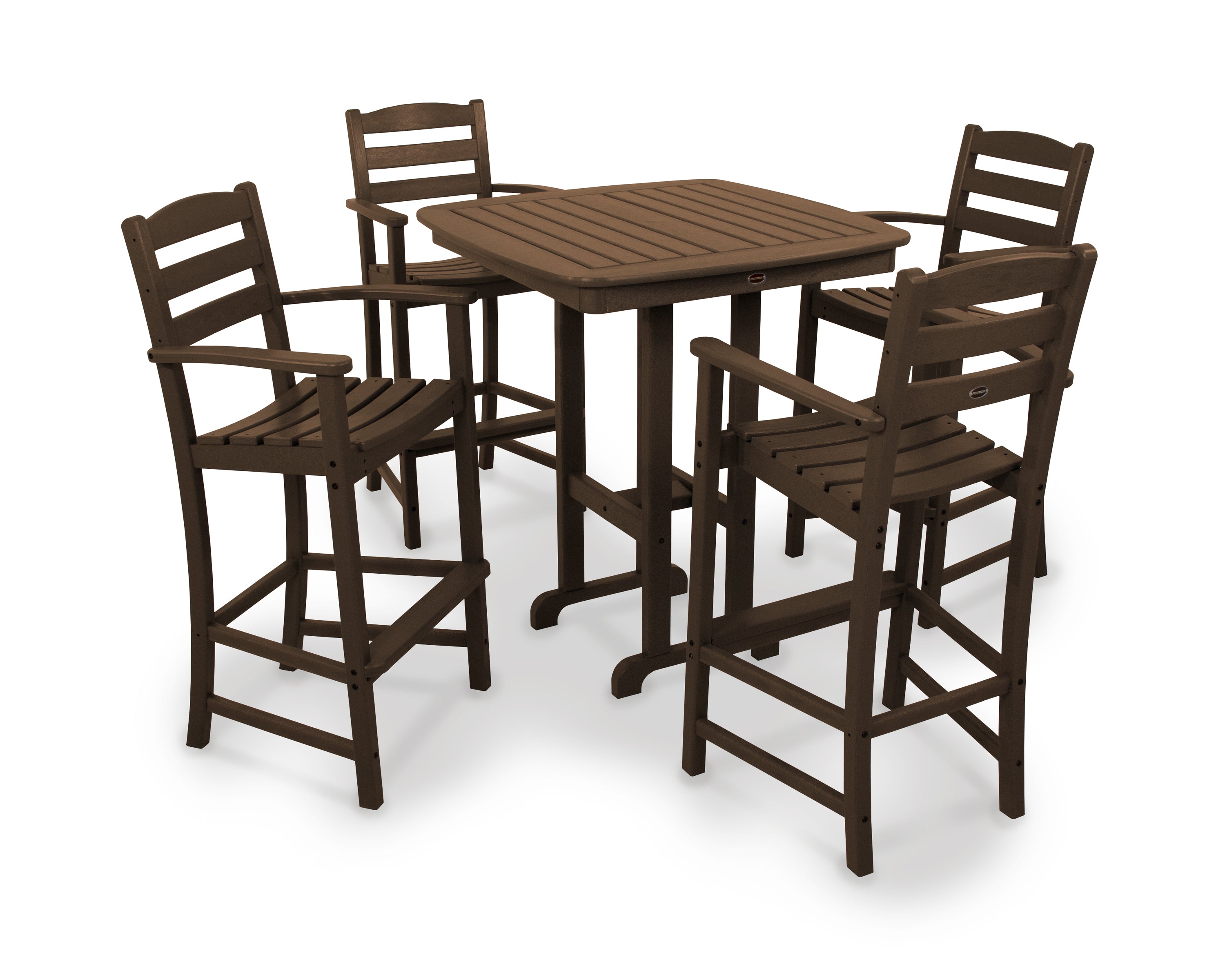 POLYWOOD® La Casa Café 5-Piece Bar Set in Mahogany