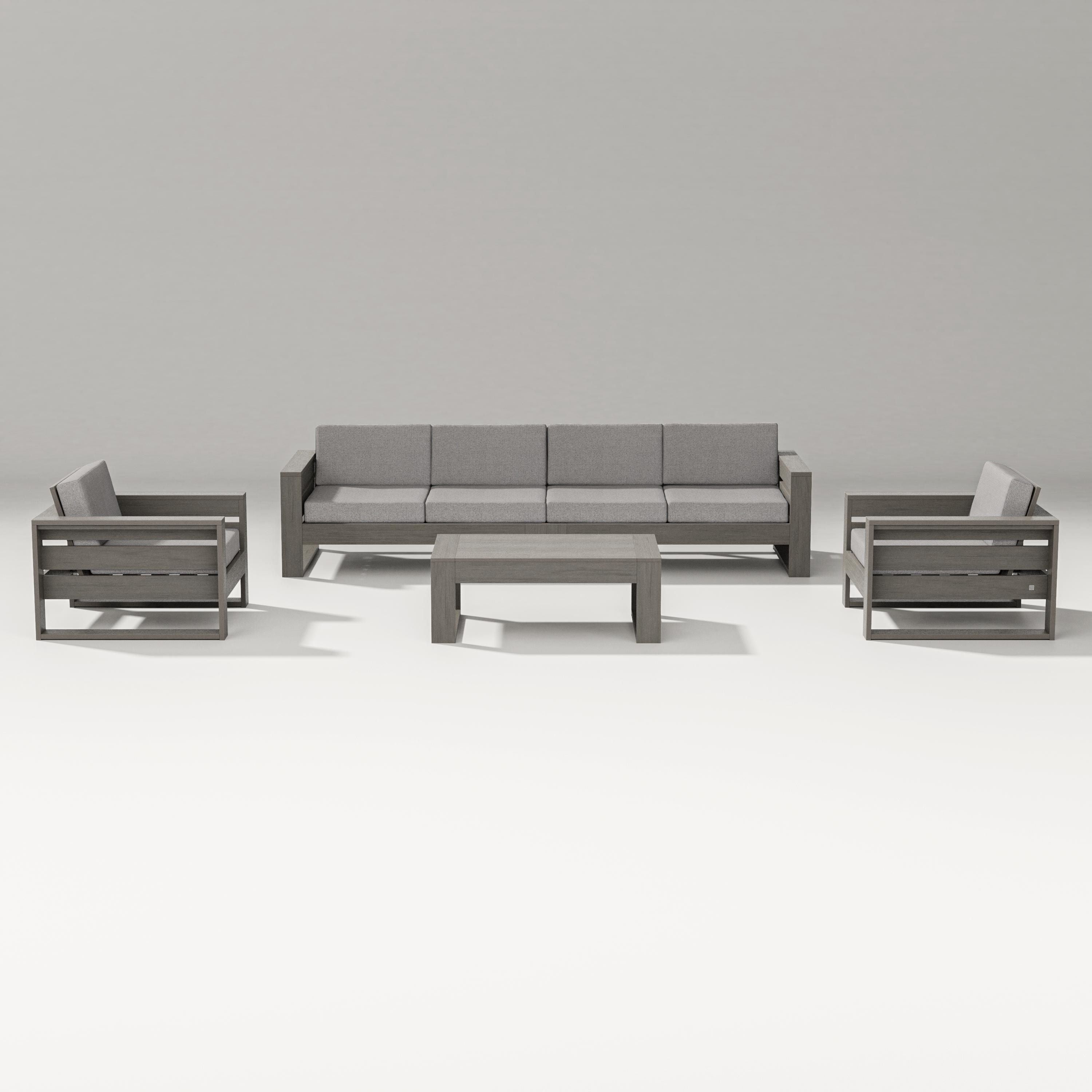 PW Designer Series Latitude 5-Piece Lounge Sofa Set in Driftwood / Grey Mist