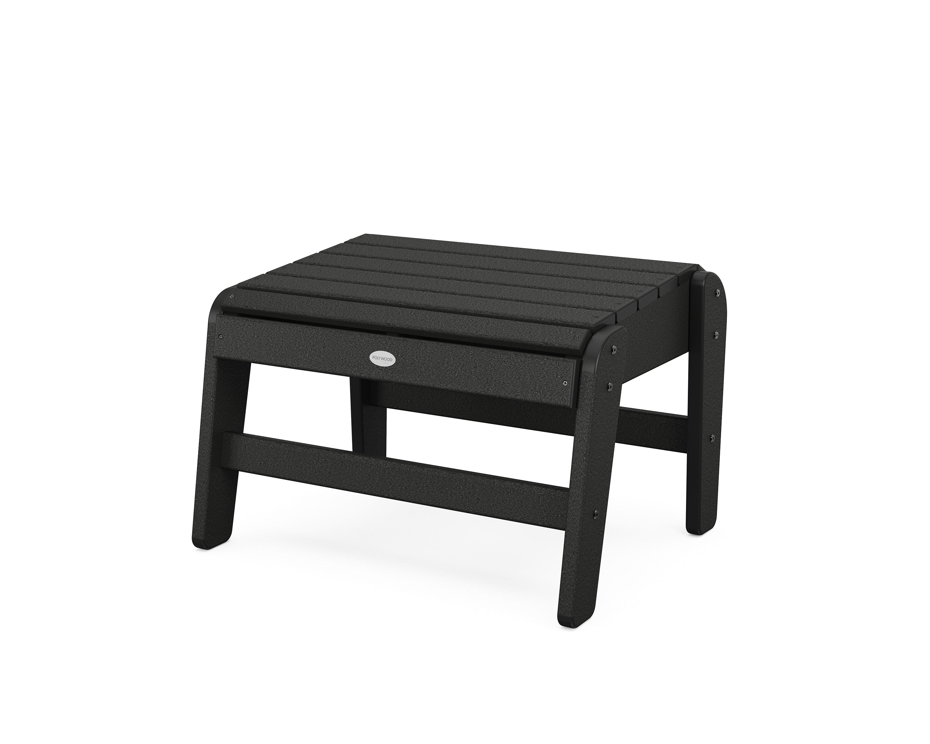 POLYWOOD Grand Upright Adirondack Ottoman in Black