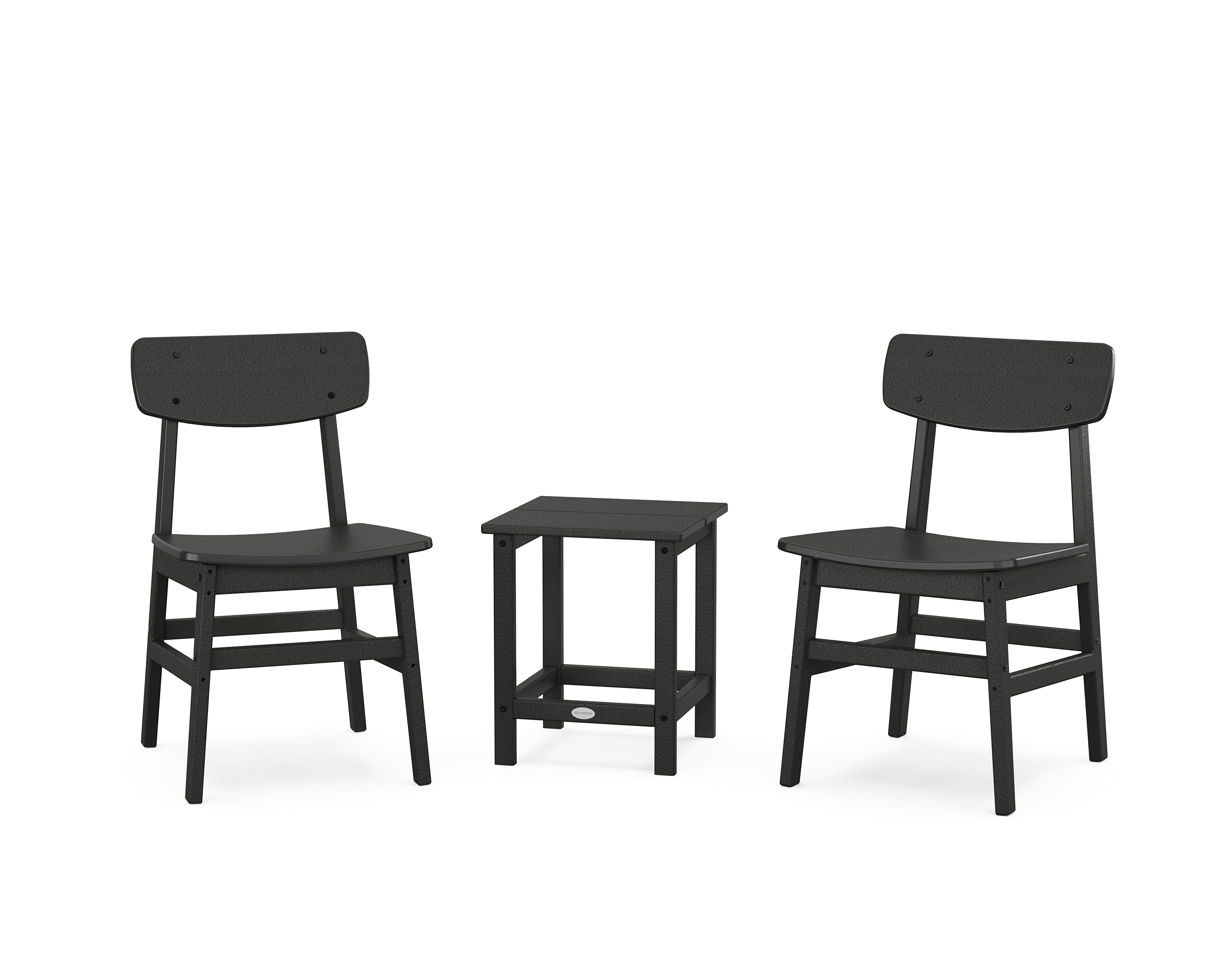 POLYWOOD Modern Studio Urban Chair 3-Piece Seating Set in Black