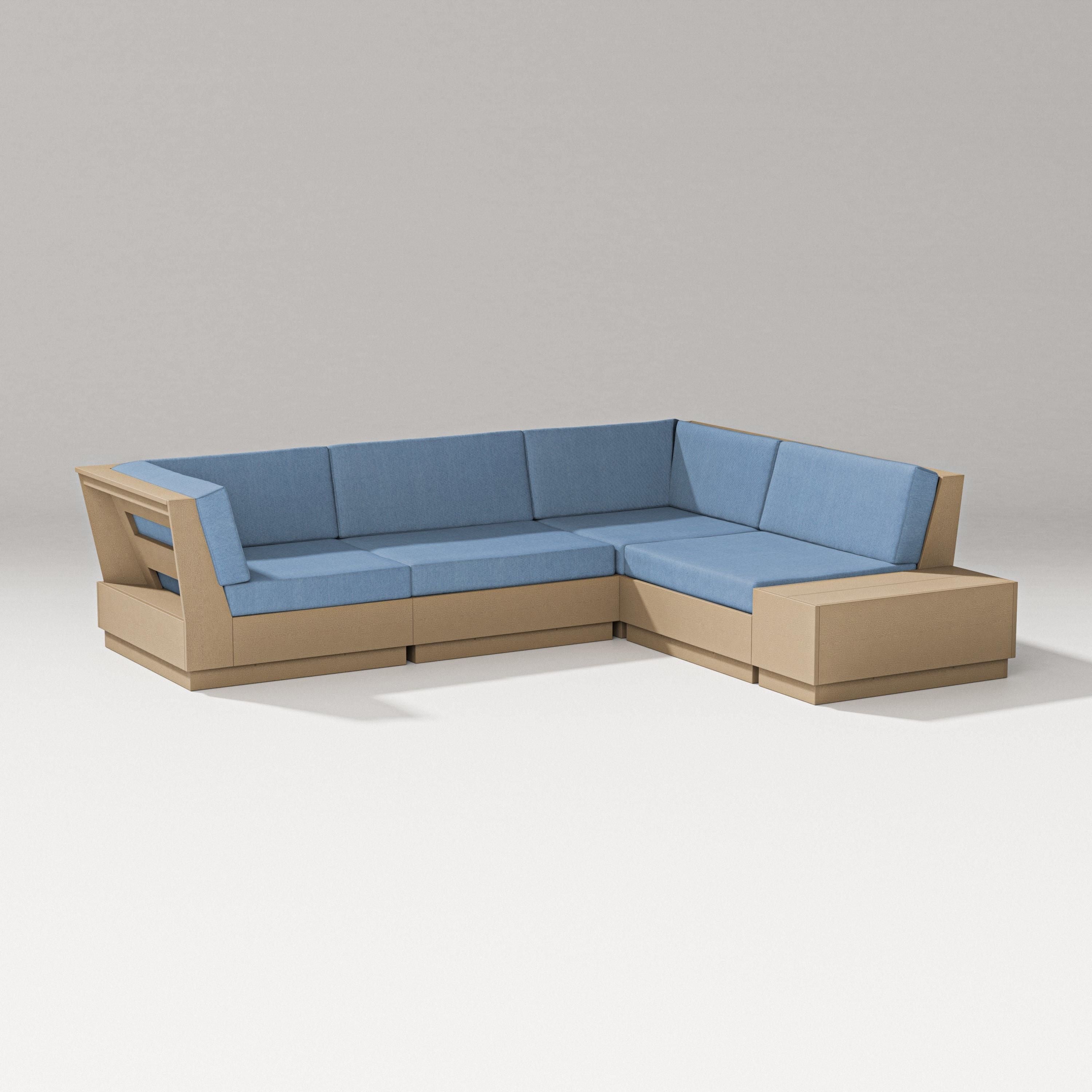 PW Designer Series Elevate Corner Sectional in Vintage Sahara / Sky Blue