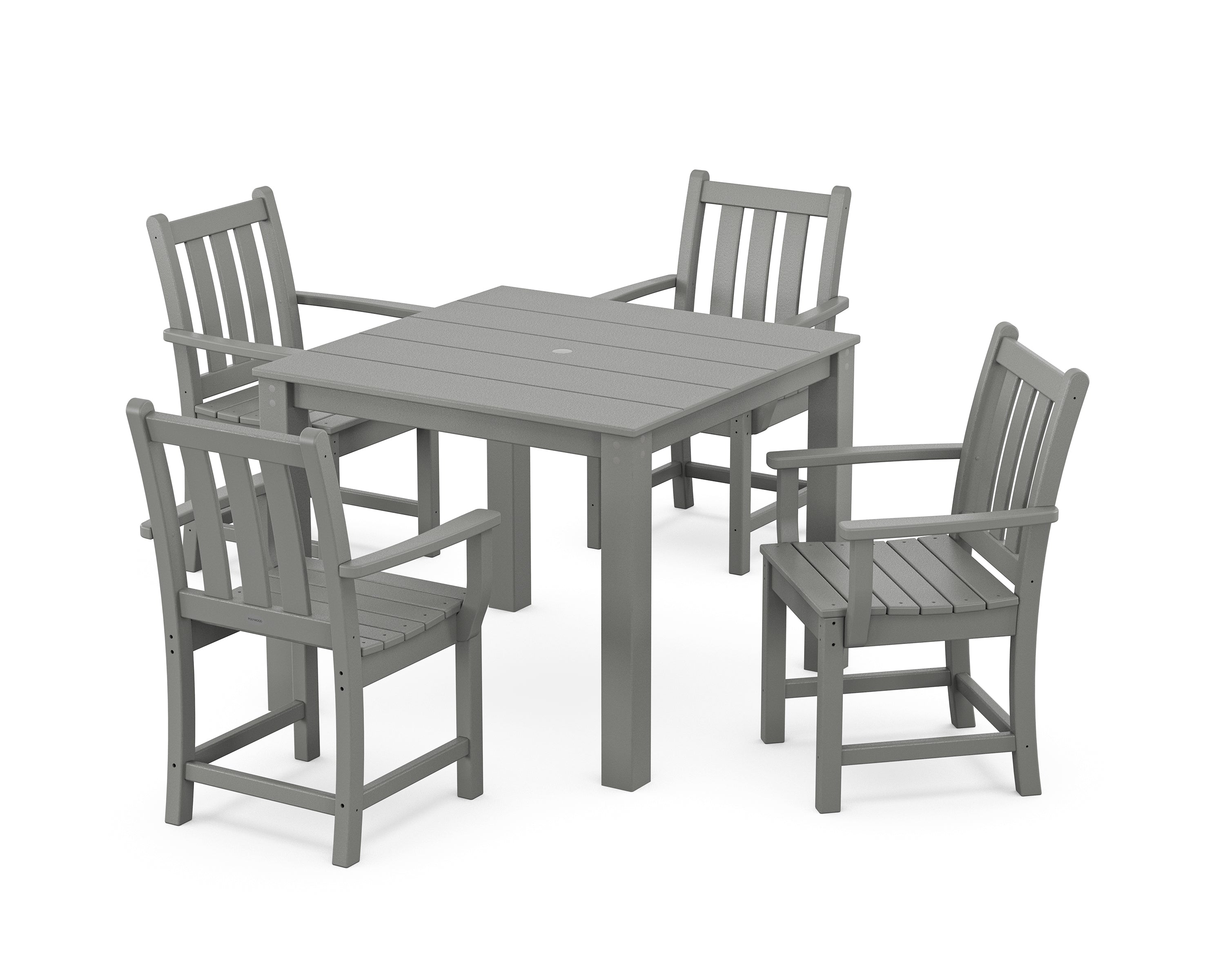 POLYWOOD® Traditional Garden 5-Piece Parsons Dining Set in Slate Grey