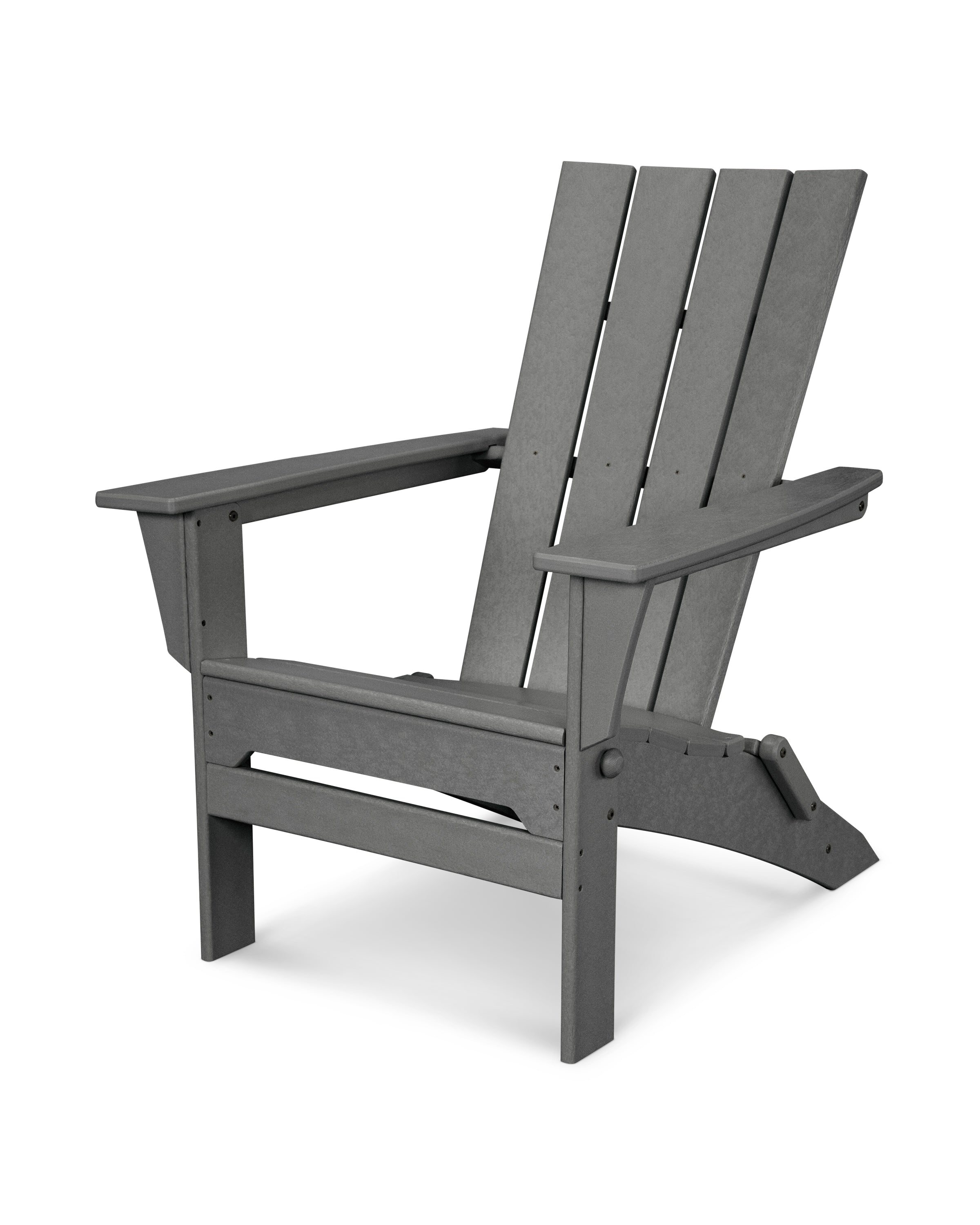 POLYWOOD Quattro Folding Adirondack in Slate Grey