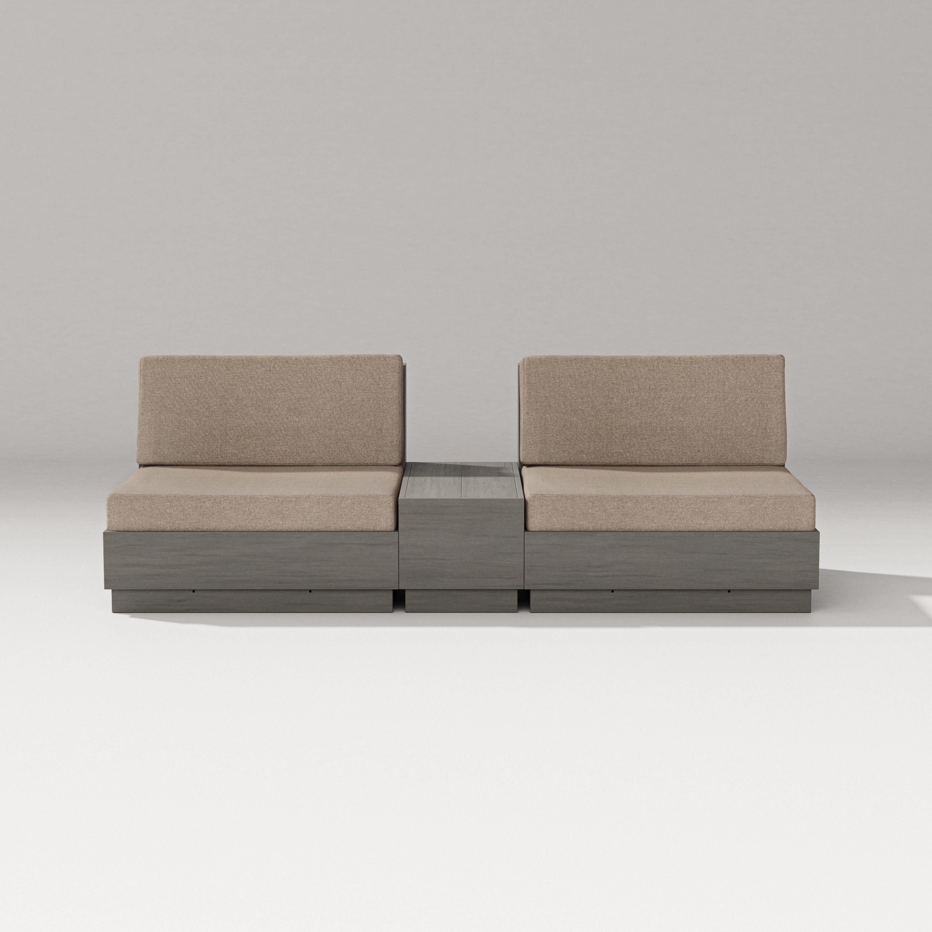 PW Designer Series Elevate Lounge Chair Set in Driftwood / Spiced Burlap