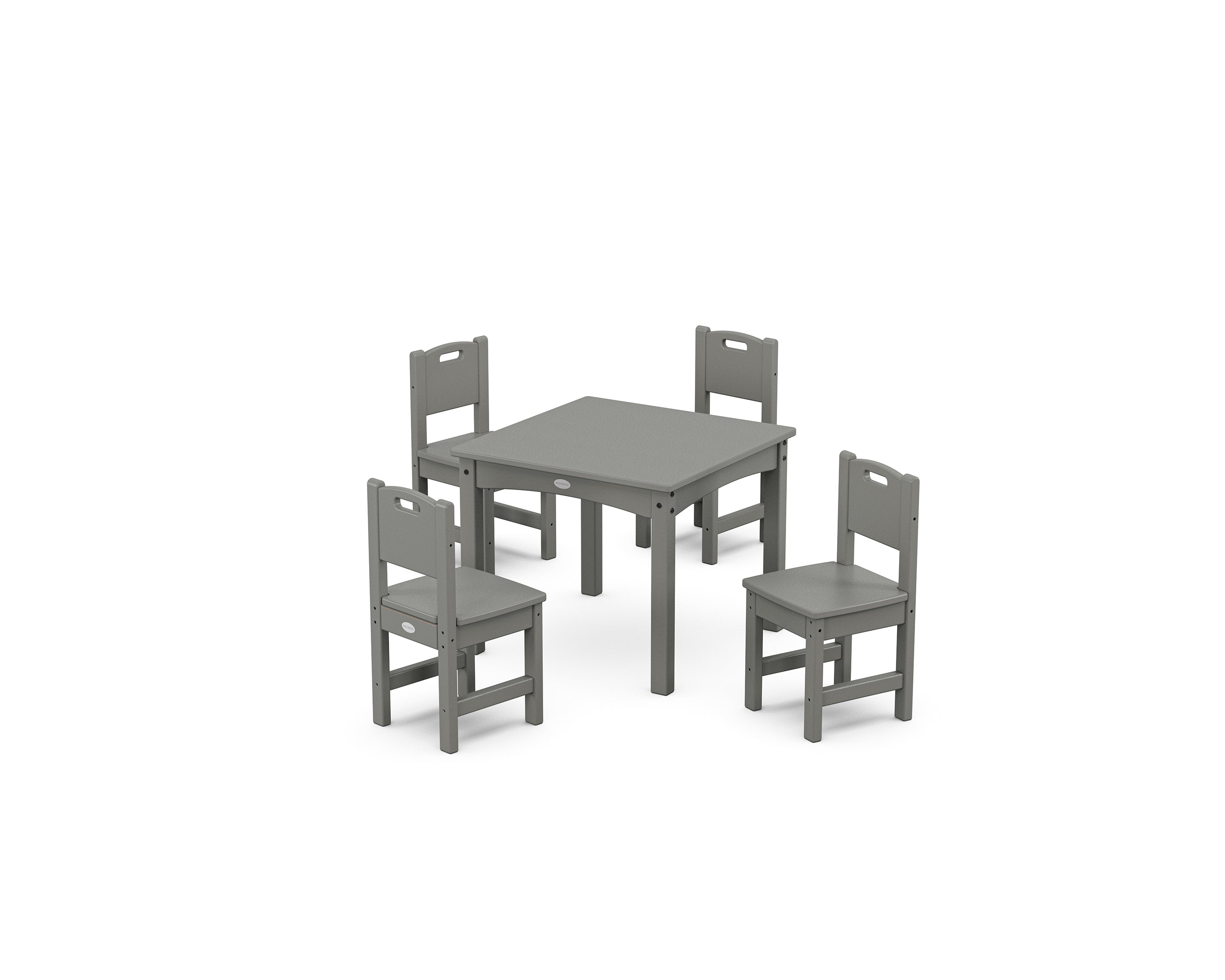 POLYWOOD Toddler 5-Piece Dining Set in Slate Grey