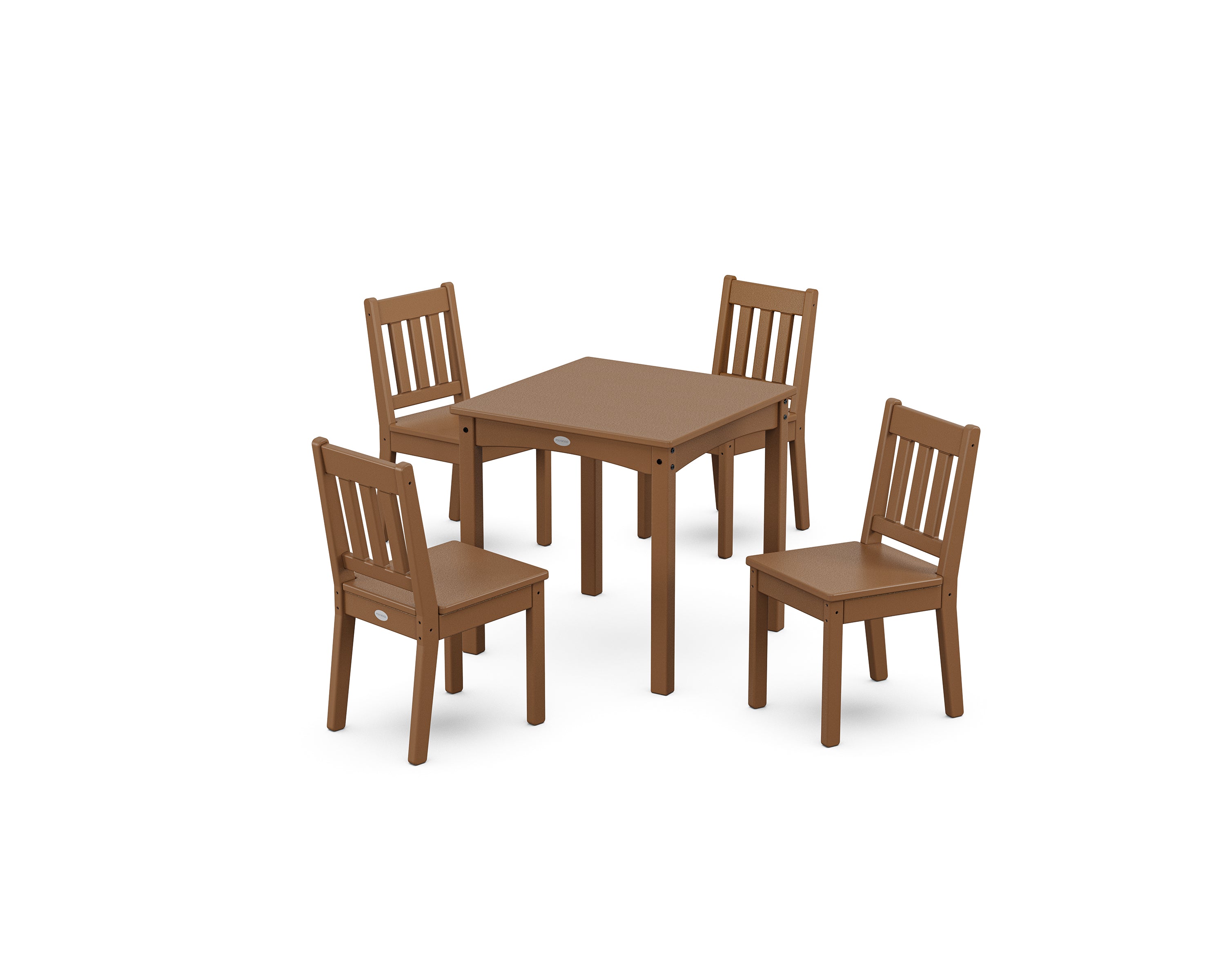 POLYWOOD Vineyard Kids 5-Piece Dining Set in Teak