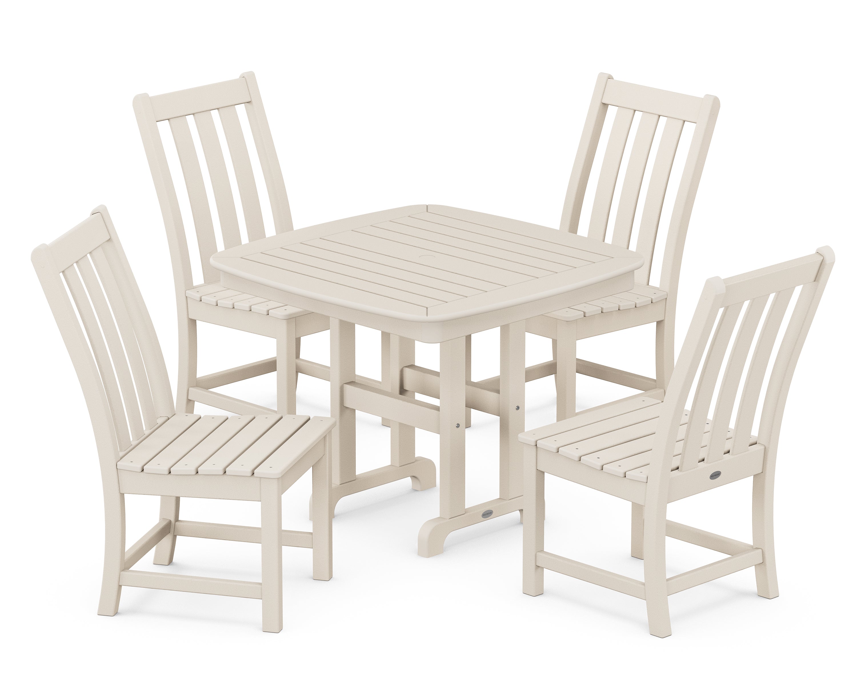 POLYWOOD® Vineyard 5-Piece Side Chair Dining Set in Sand