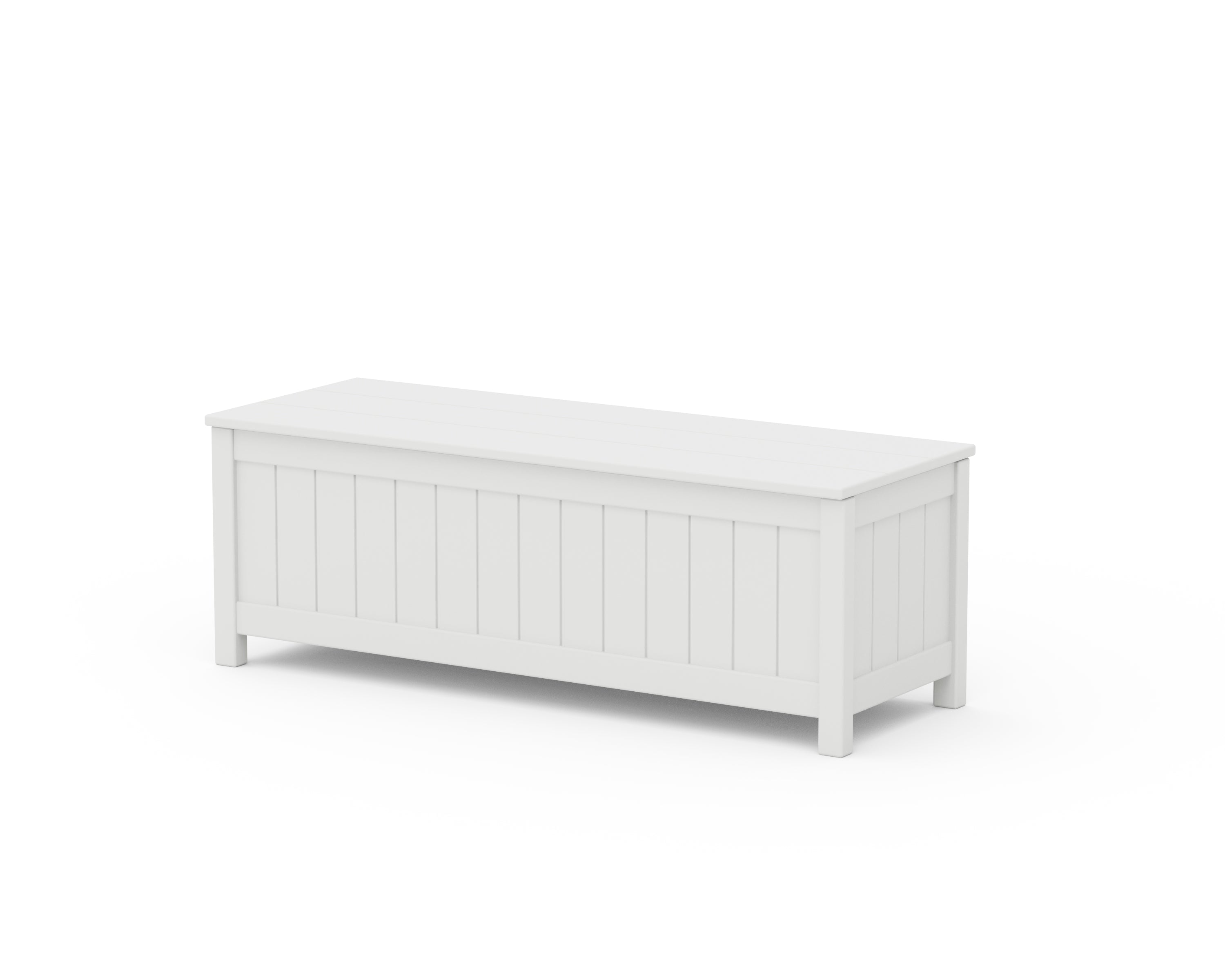 POLYWOOD Vineyard 48” Storage Bench in White