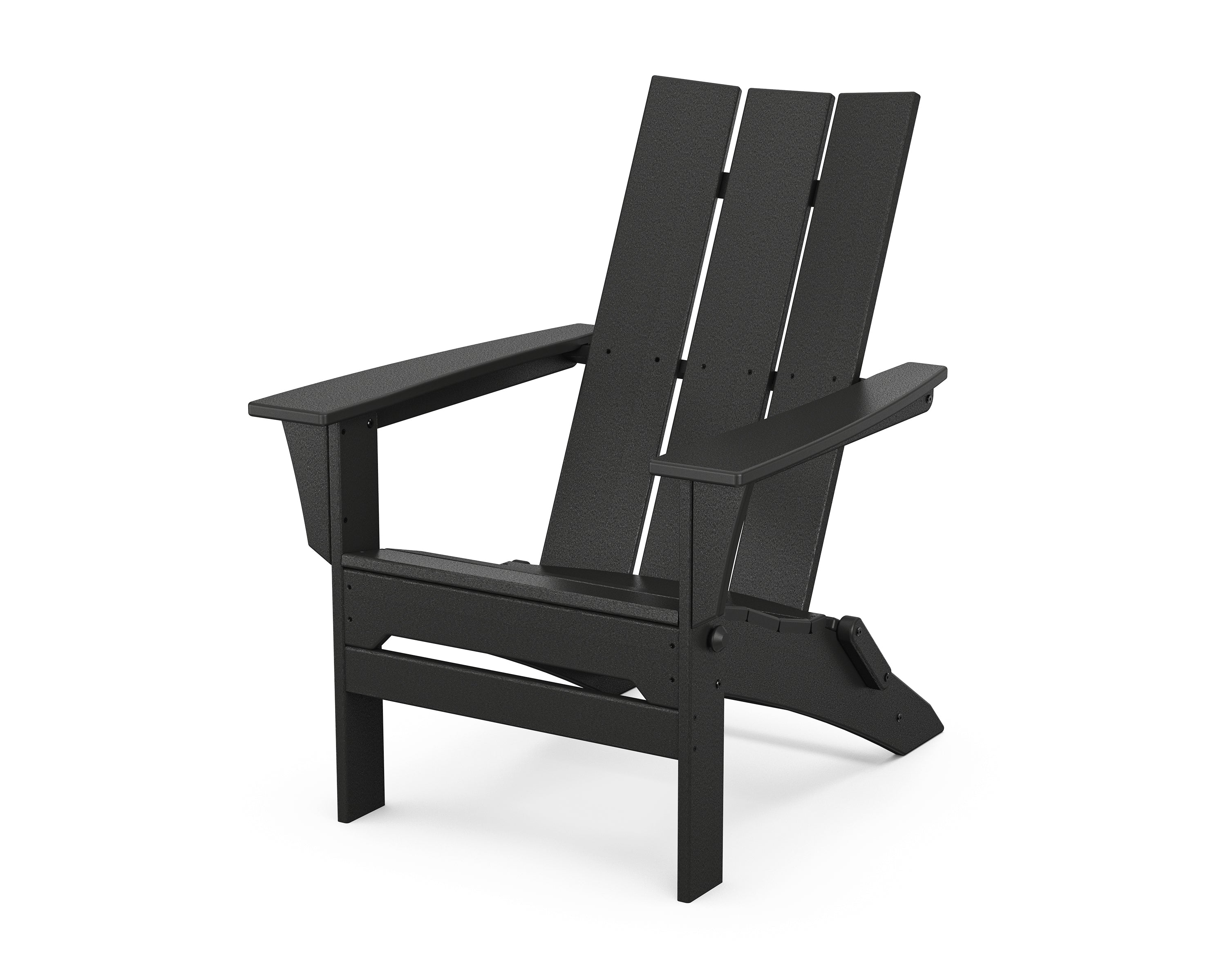 POLYWOOD Modern Folding Adirondack in Black