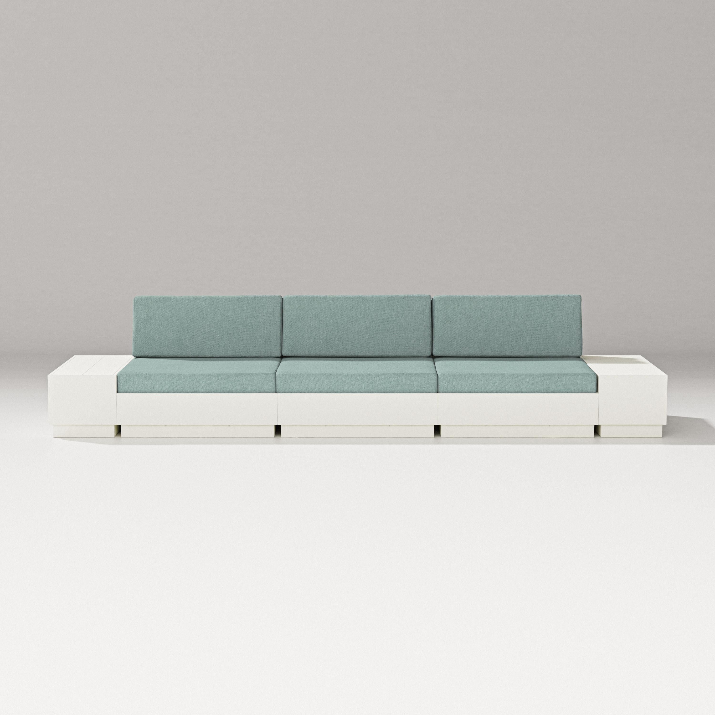 PW Designer Series Elevate Straight Sectional in Vintage White / Glacier Spa