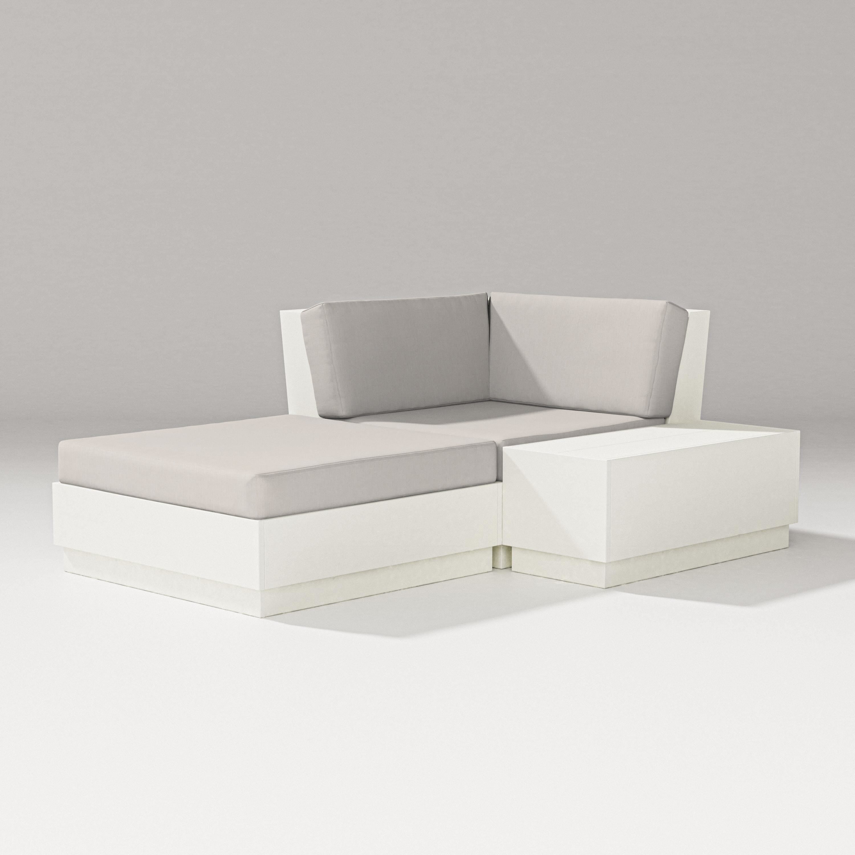 PW Designer Series Elevate Corner Chaise in Vintage White / Cast Ash