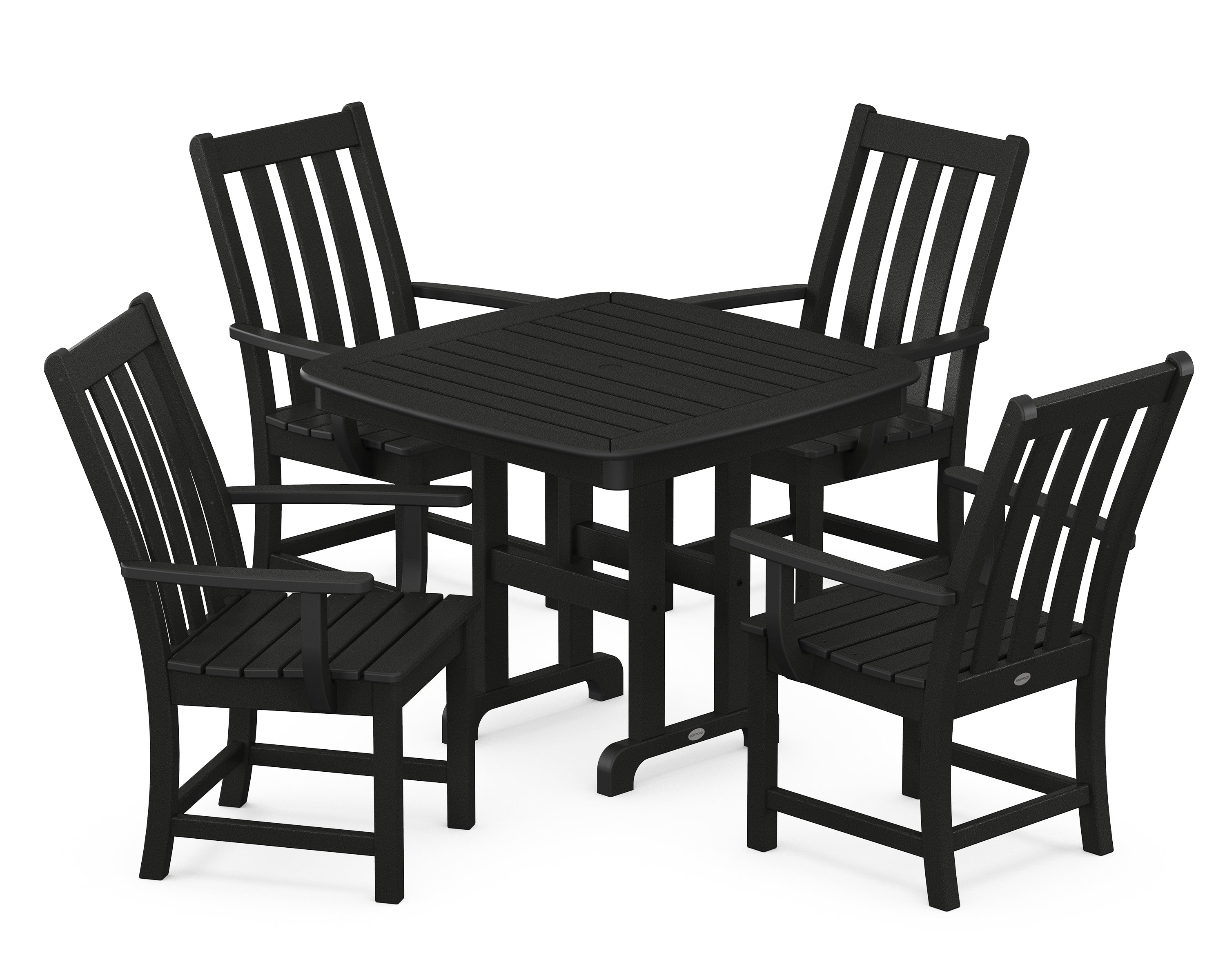 POLYWOOD® Vineyard 5-Piece Dining Set in Black