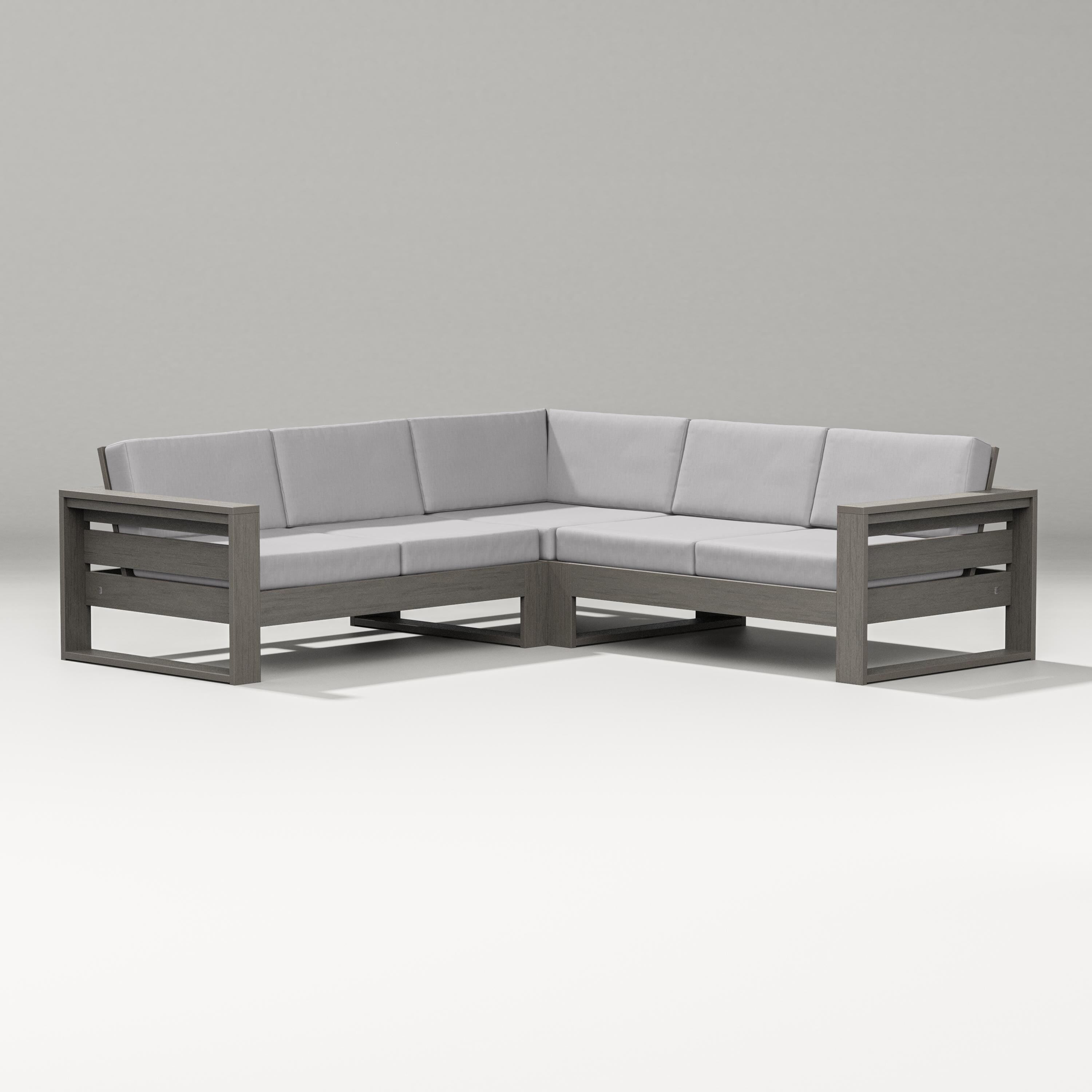 PW Designer Series Latitude Corner Sectional in Driftwood / Granite