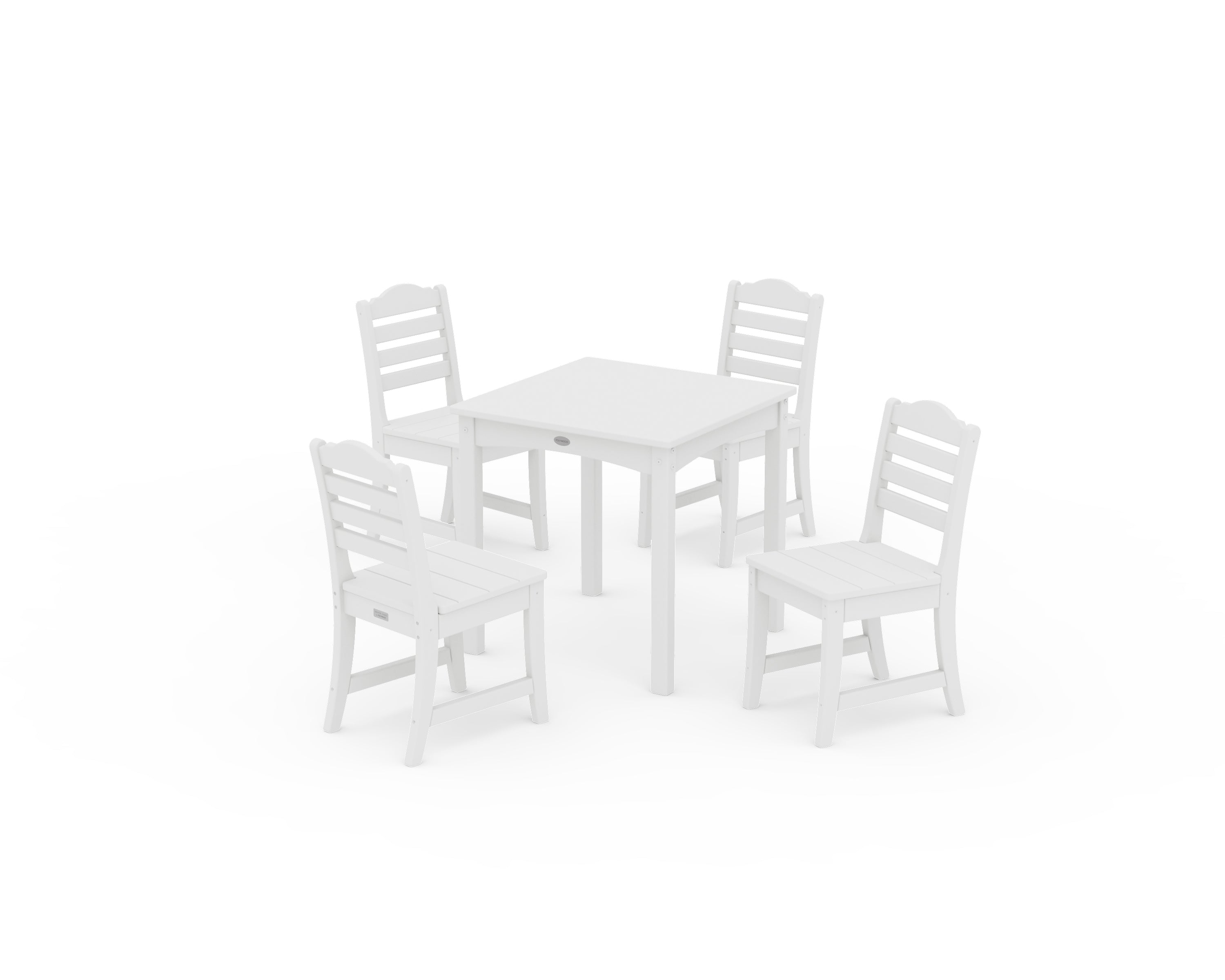 POLYWOOD Savannah Kids 5-Piece Dining Set in White
