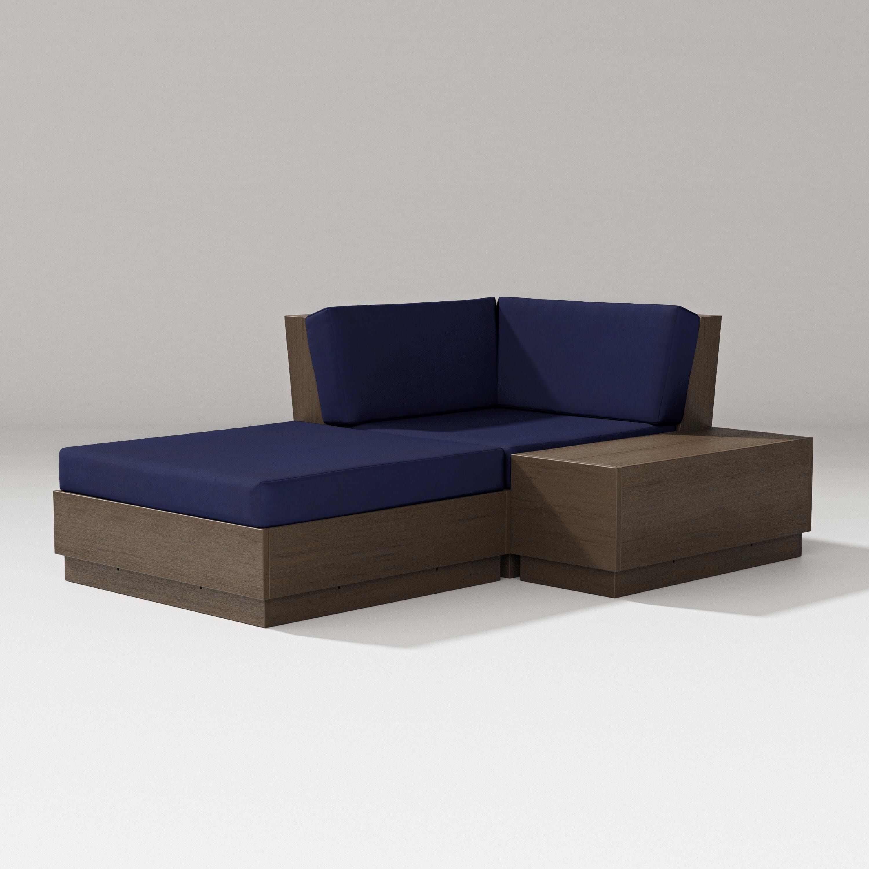 PW Designer Series Elevate Corner Chaise in Kona / Navy
