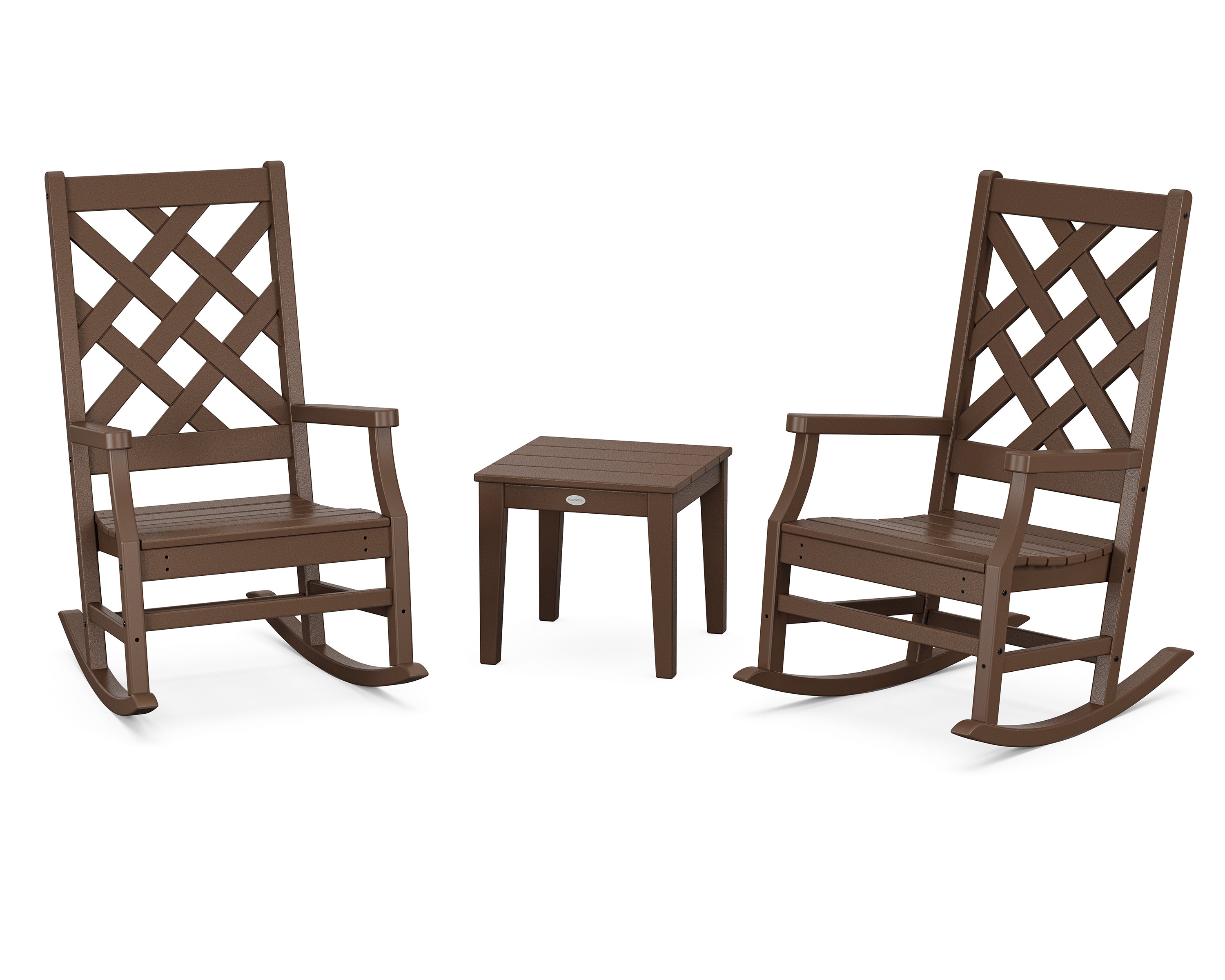 Country Living Wovendale 3-Piece Rocking Chair Set in Mahogany