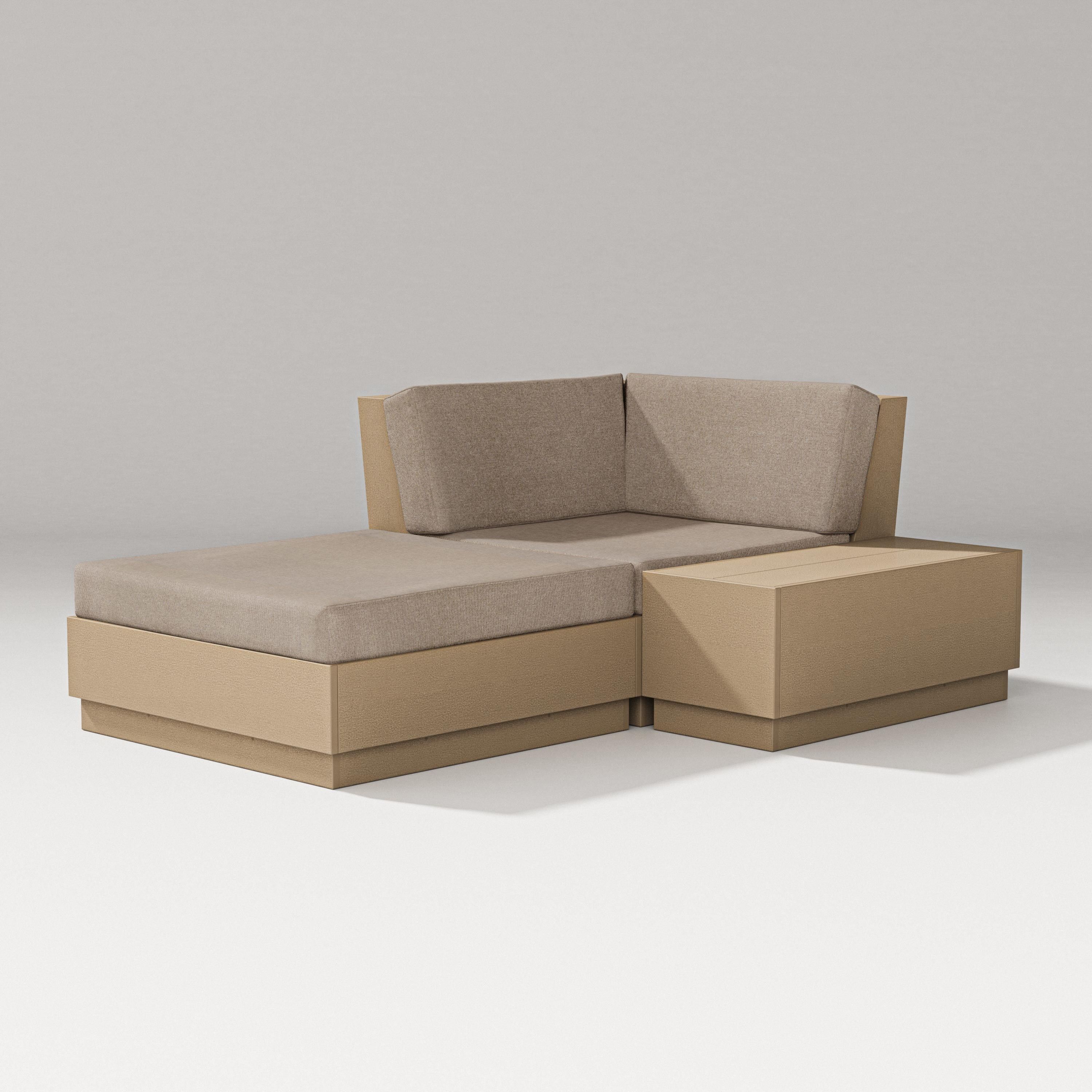 PW Designer Series Elevate Corner Chaise in Vintage Sahara / Spiced Burlap