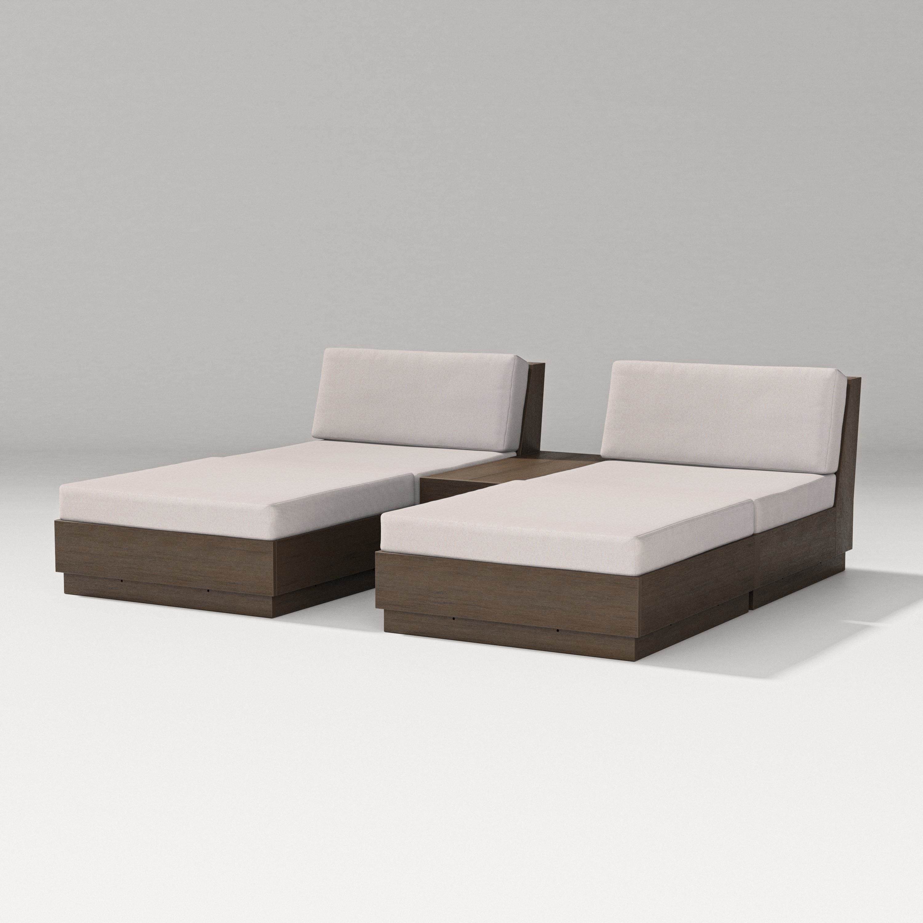 PW Designer Series Elevate Double Chaise Set in Kona / Dune Burlap