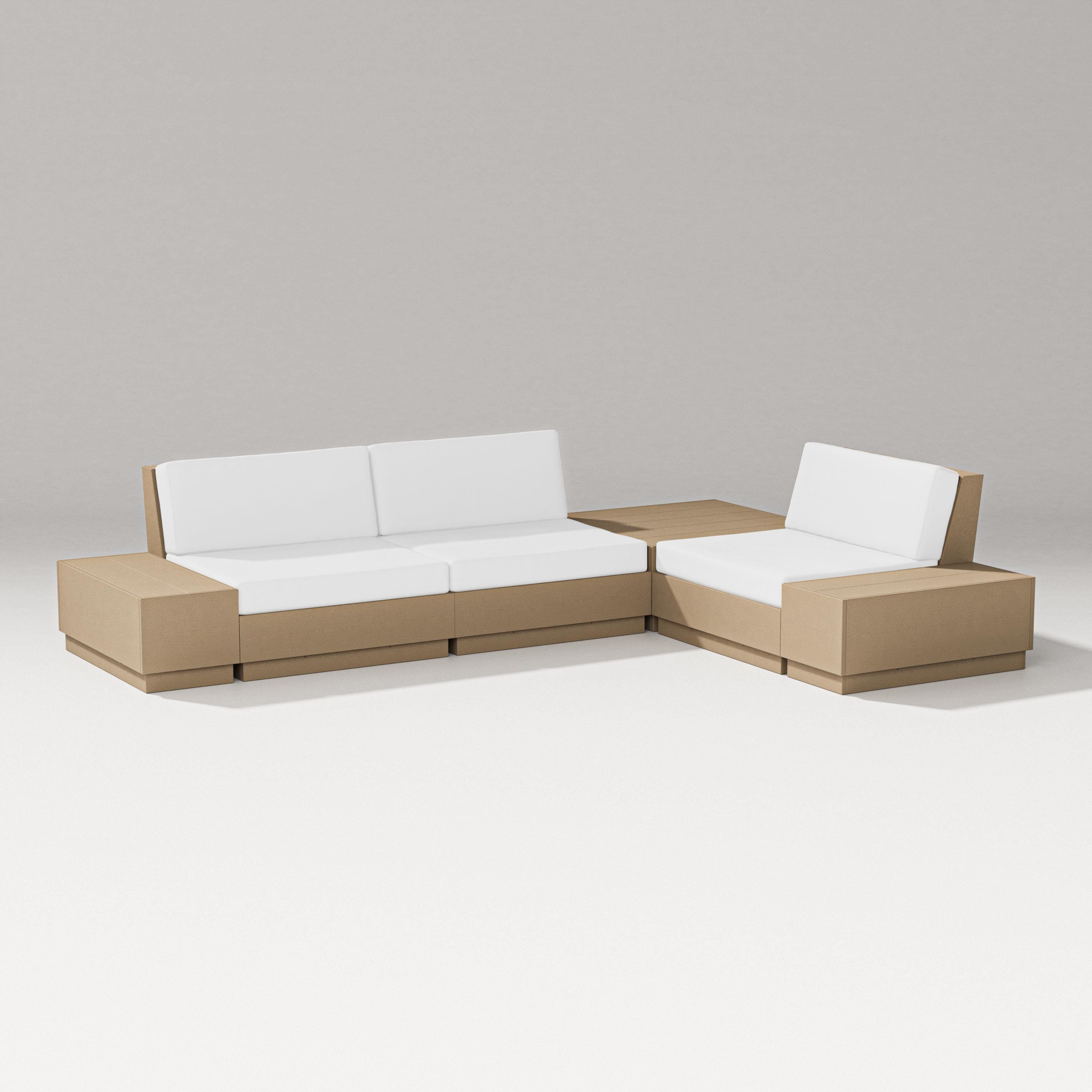 PW Designer Series Elevate 6-Piece Corner Sectional in Vintage Sahara / Natural