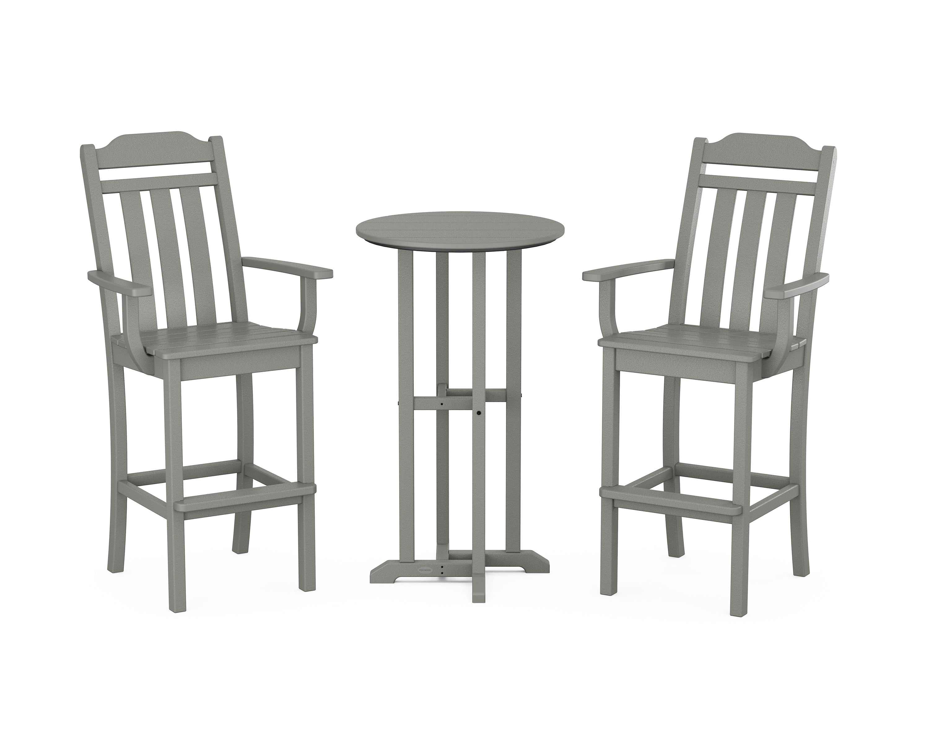 POLYWOOD Country Living 3-Piece Farmhouse Bar Set in Slate Grey