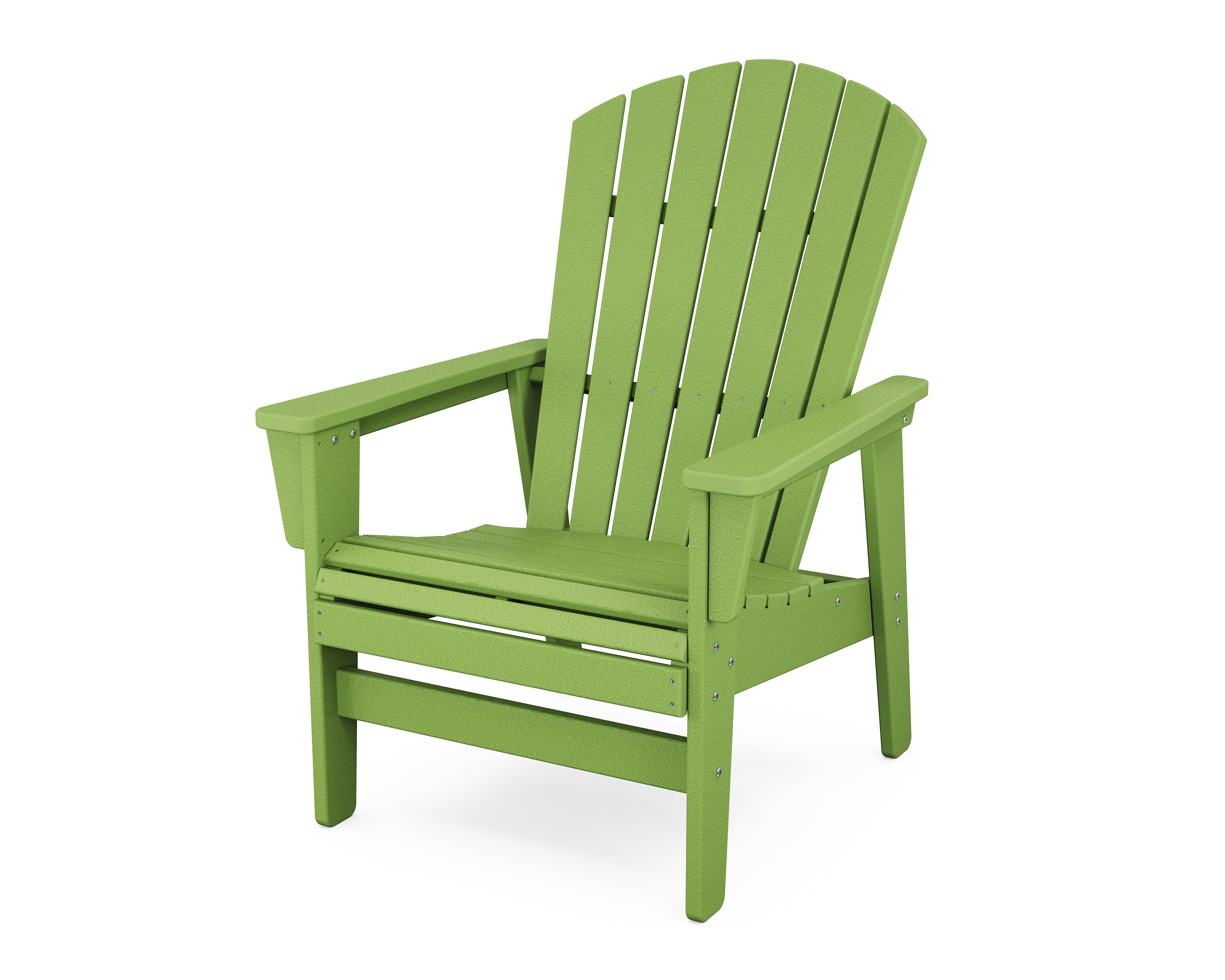 POLYWOOD Nautical Grand Upright Adirondack Chair in Lime