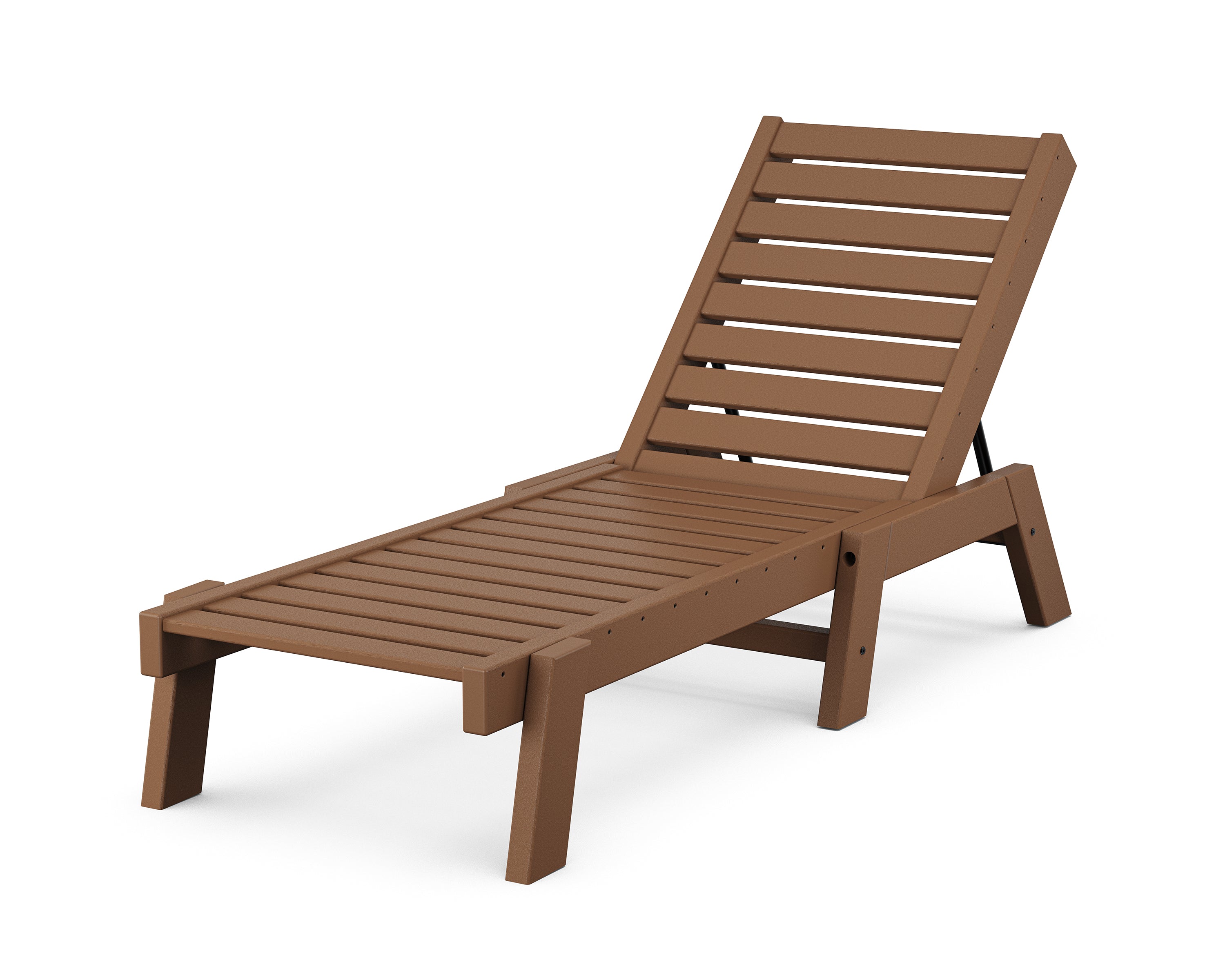 POLYWOOD® Captain Chaise in Teak