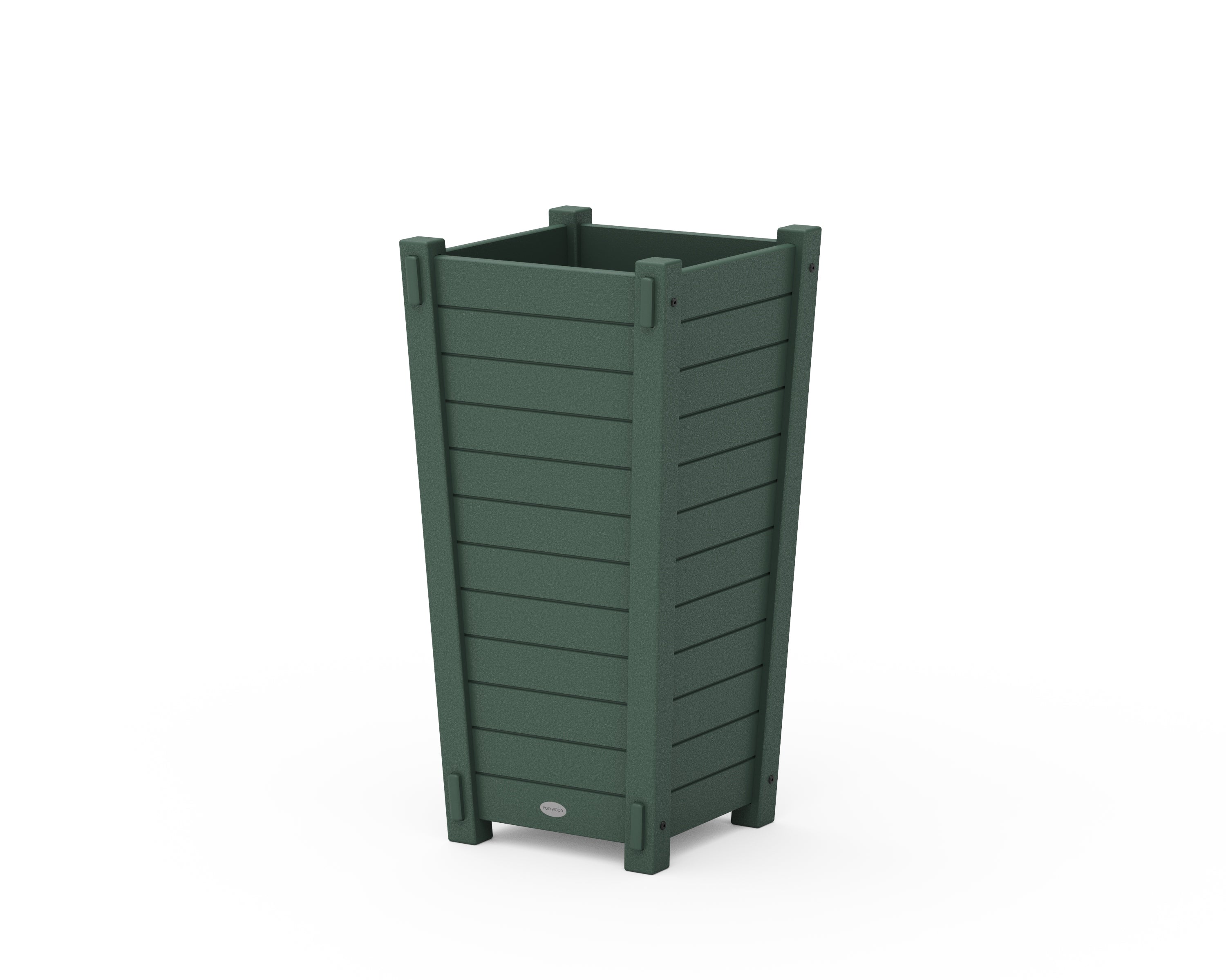 POLYWOOD Nautical Tapered Square Planter Box in Green