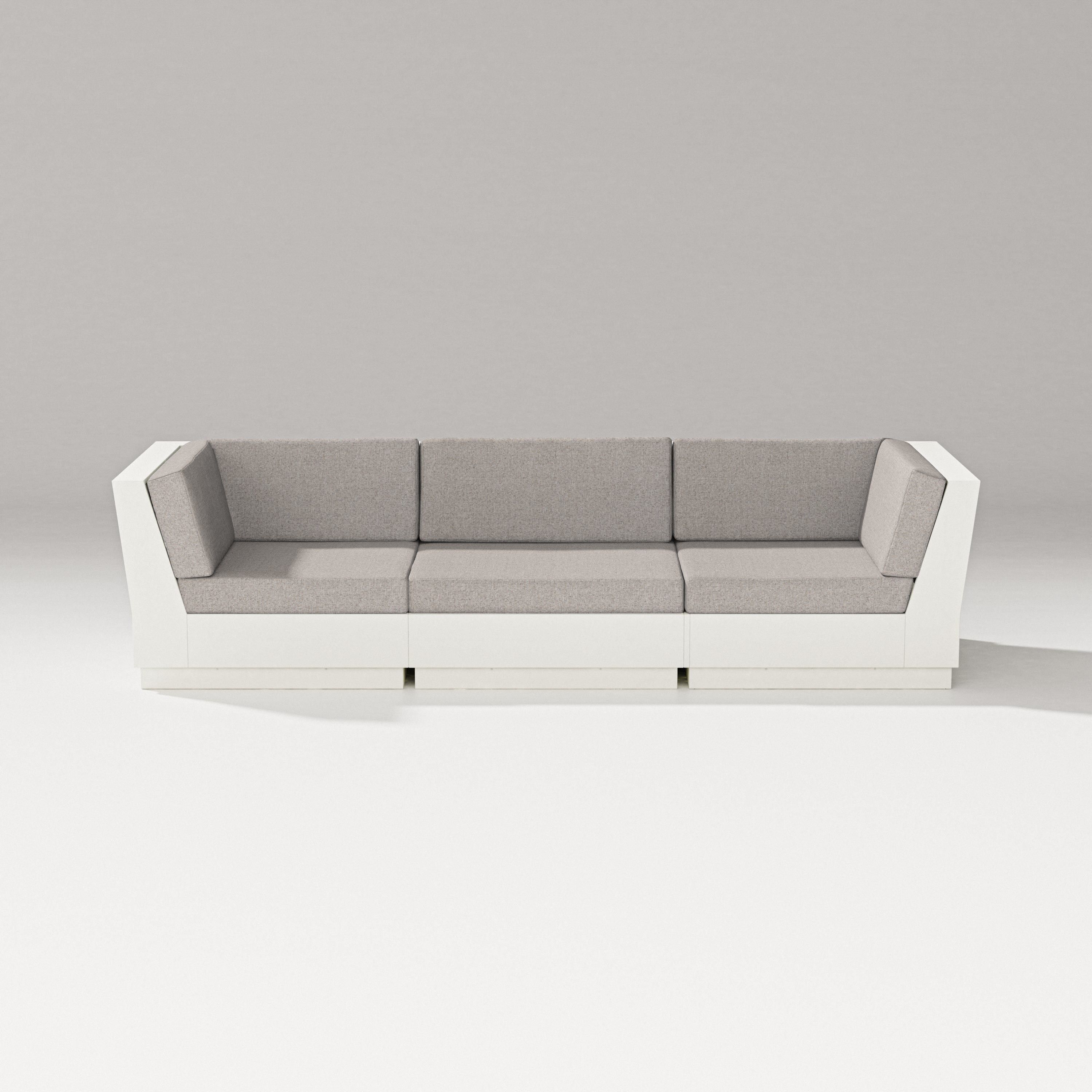 PW Designer Series Elevate Sofa Sectional in Vintage White / Weathered Tweed